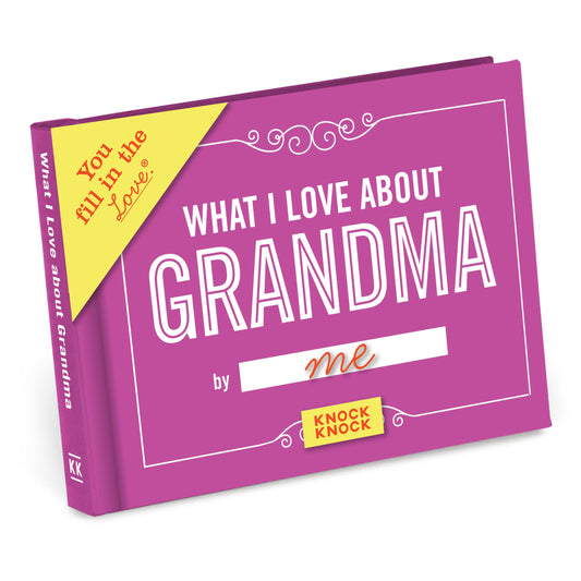 Knock Knock What I Love about Grandma Fill in the Love Book Fill-in-the-Blank Gift Journal, 4.5 x