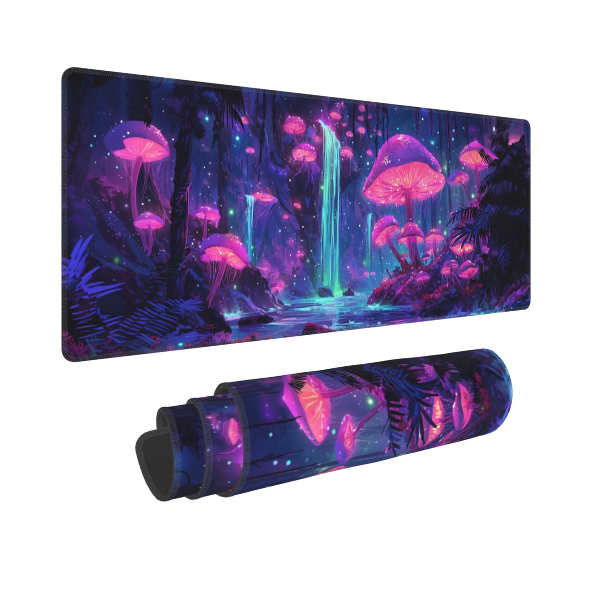 Mushroom Mouse Pad Extended Large Gaming Mouse Pad XL Stitched Edges for Gamer Home Office 31.5 X