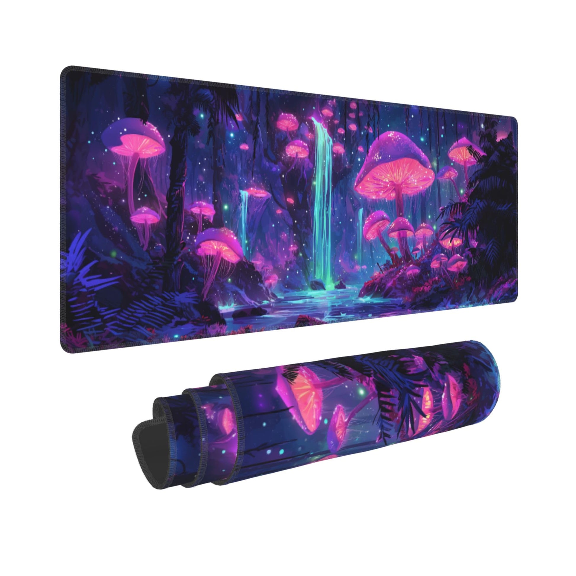 Mushroom Mouse Pad Extended Large Gaming Mouse Pad XL Stitched Edges for Gamer Home Office 31.5 X