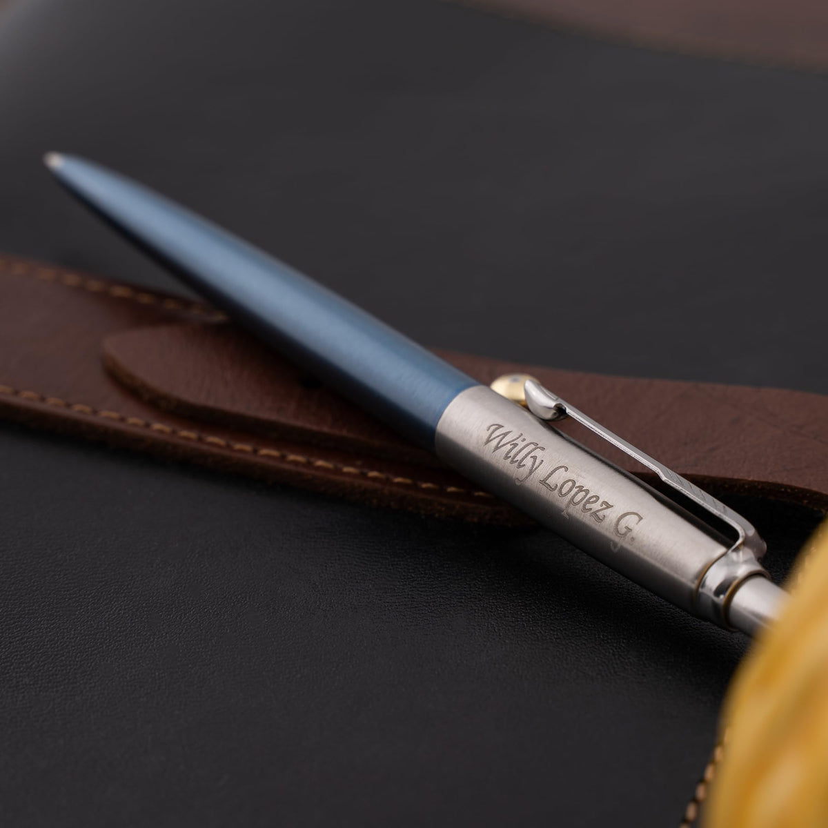 Parker Jotter Personalized Click Action Ballpoint Pen in Waterloo Blue