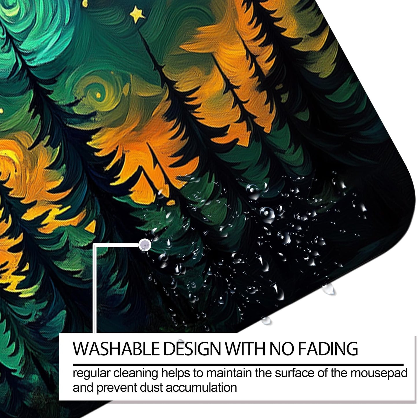 JIANG100 Starry Night Forest Dragon Gaming Desk Mat, XL Extended Mouse Pad