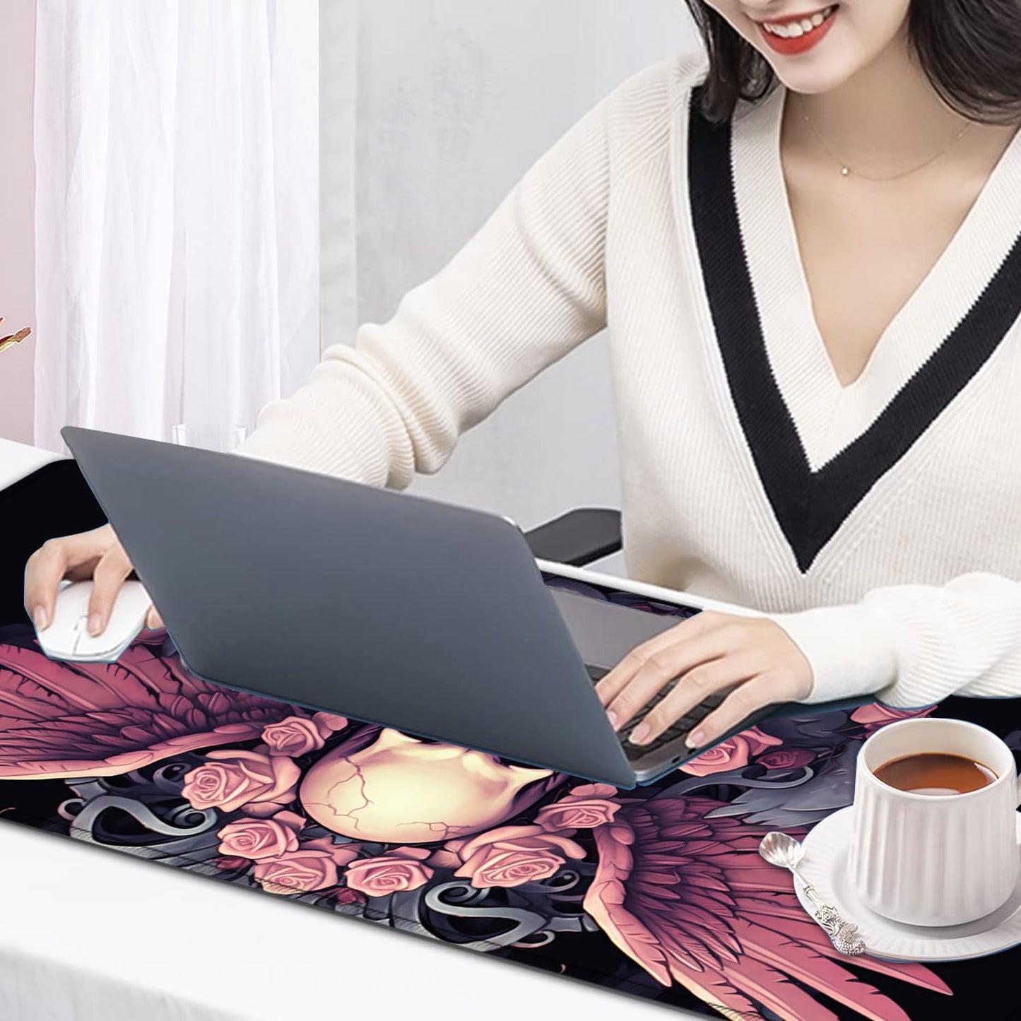 Large Mouse Pad, 31.5 x 11.8in Extended Gaming Mouse Pad with Stitched Edges, XXL Mousepad