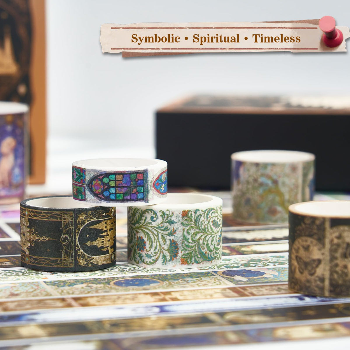 Gemmapylor Magic Washi Tape Set 24 Rolls,Decorative Masking Tape for Junk Journal, Scrapbooking