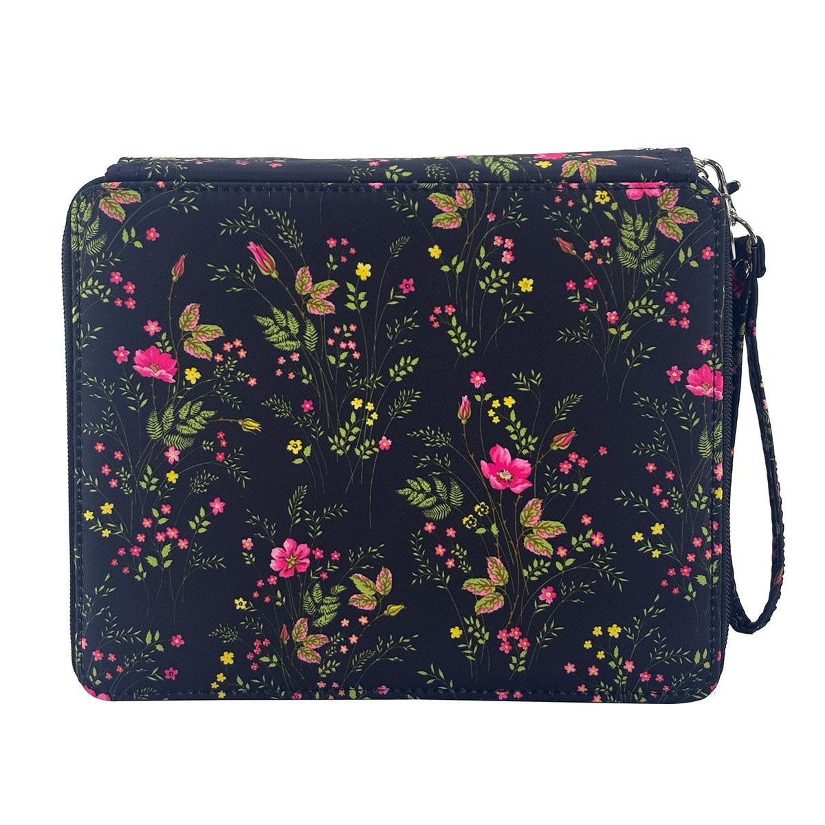 YOUNGCOL 120 Slots Colored Pencil Case,Pen Organizer,Black Floral