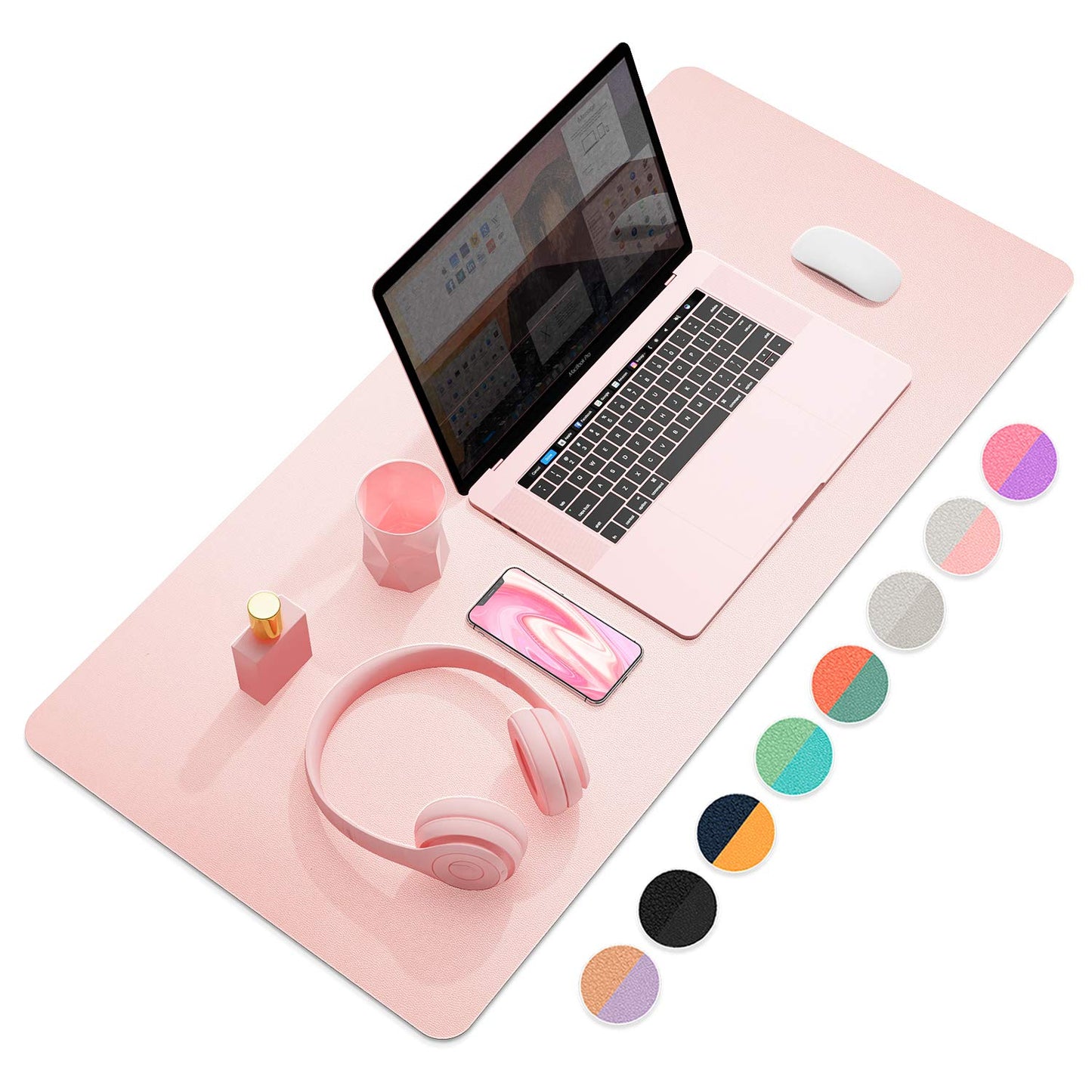 YSAGi Multifunctional Office Desk Pad, Ultra Thin Waterproof PU Leather Desk Mat, Dual Use Desk