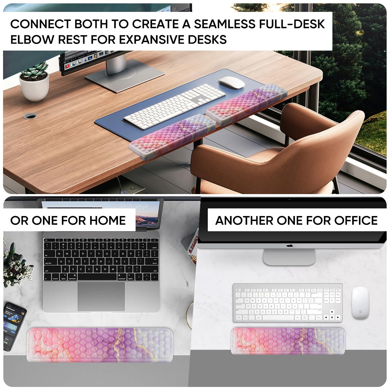 JIKIOU L-Shaped Desk Elbow Pad for Desk,Memory Foam Elbow Support Pad 2Pack