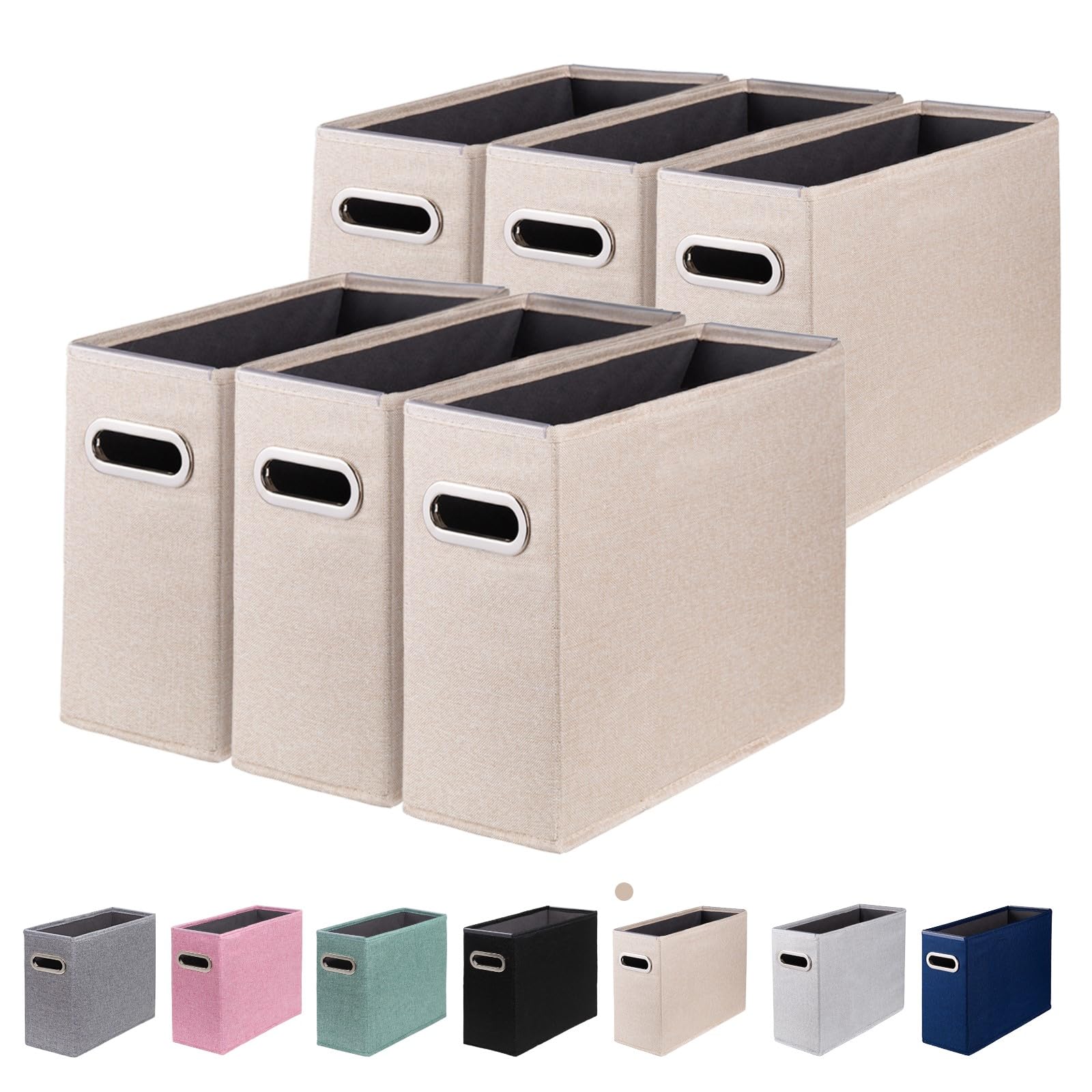 ComfortKeeper 6 Packs Letter Size File Organizer, File Folders Organizer, Fabric Storage Box