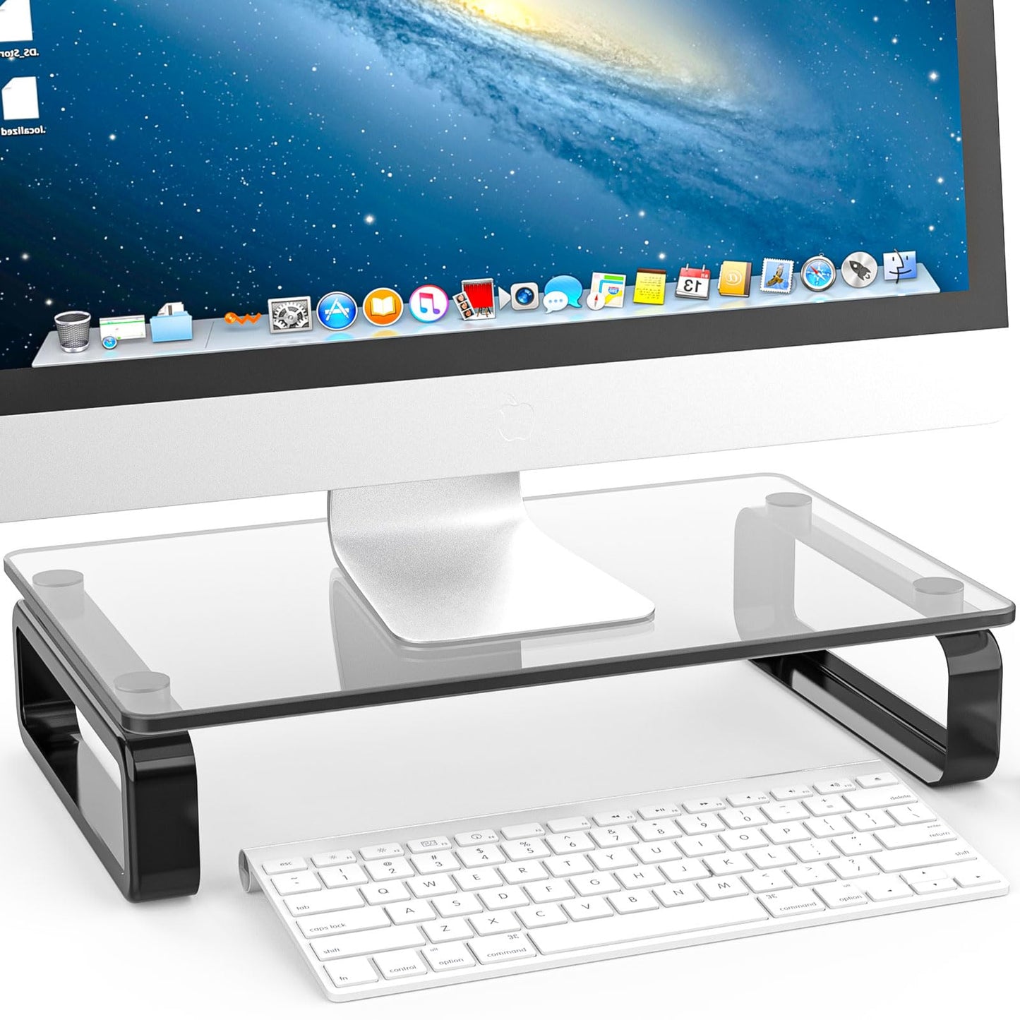 Hemudu Computer Monitor Stand Riser Multi Media Desktop Stand for Flat Screen LCD LED TV