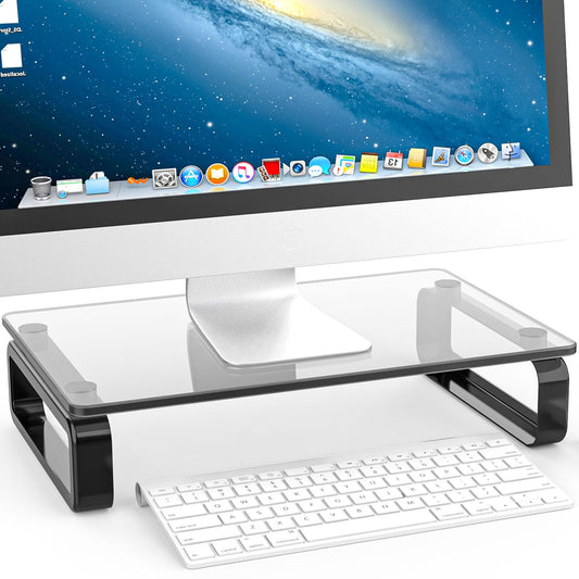 Hemudu Computer Monitor Stand Riser Multi Media Desktop Stand for Flat Screen LCD LED TV