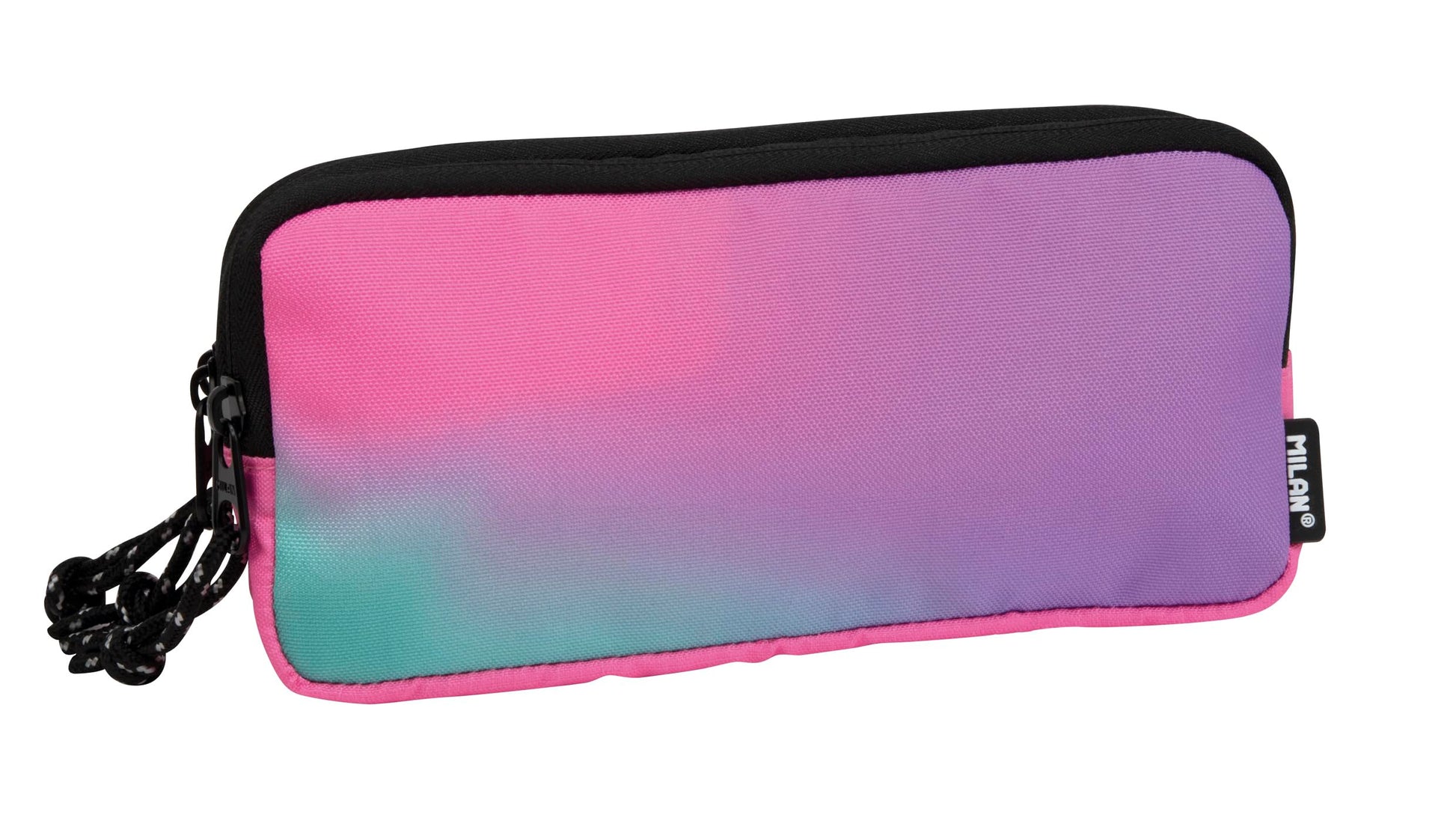 Milan Pencil Case 3 Zippers Sunset, Pink ®