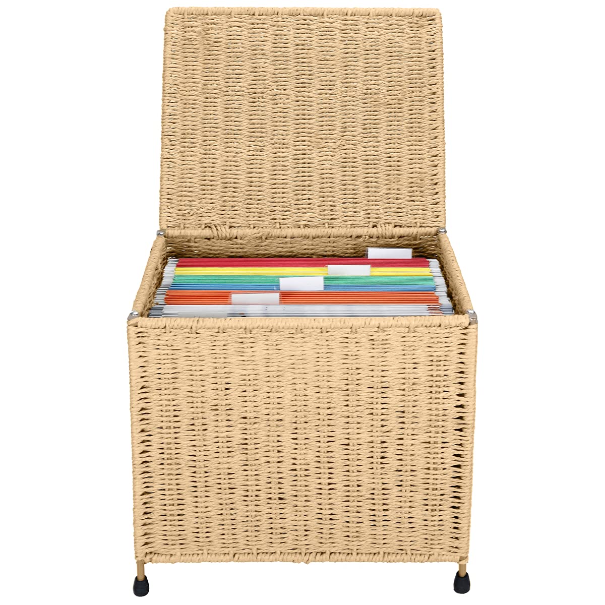 URFORESTIC Seagrass File Filing Cabinet File Box Organizer | Collapsible Letter Size Hanging File