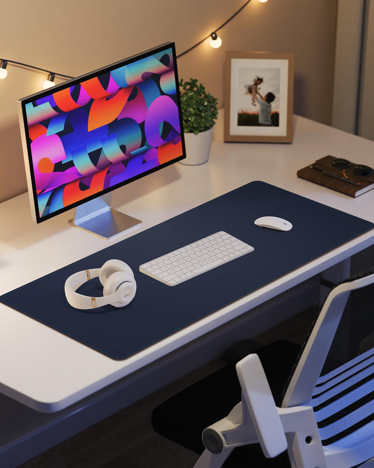 Extra Large Desk Pad Mat - Waterproof Mouse Pad & Desk Protector, Non-Slip XXL PU Leather Gaming