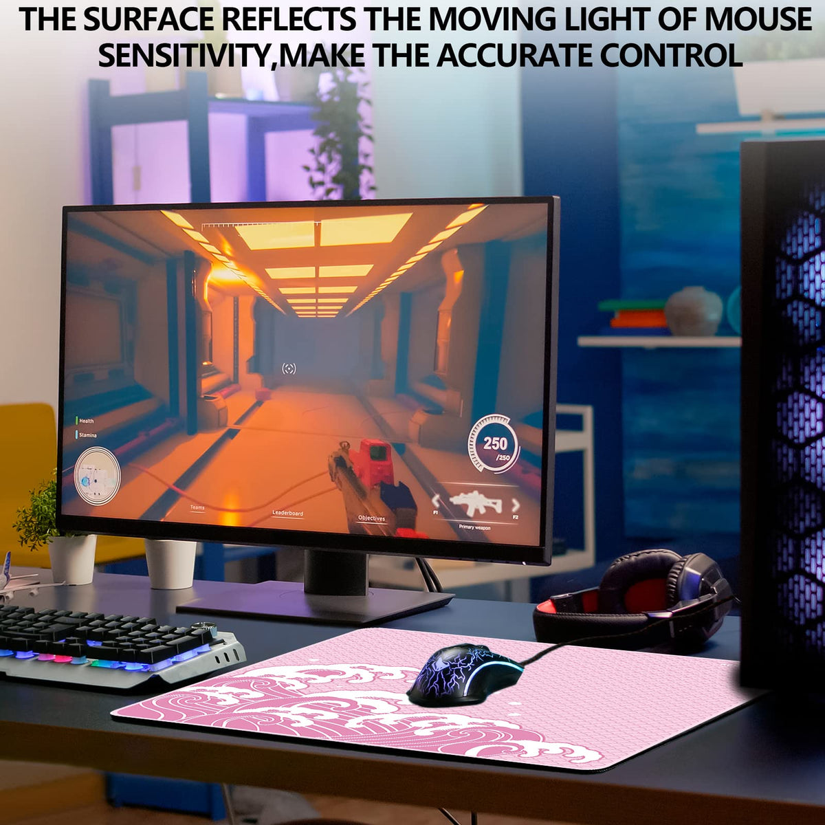 X-Raypad Aqua Control Plus Wave Gaming Mouse Pad, Ultra-High Precision Mouse Pad with Perfect Speed
