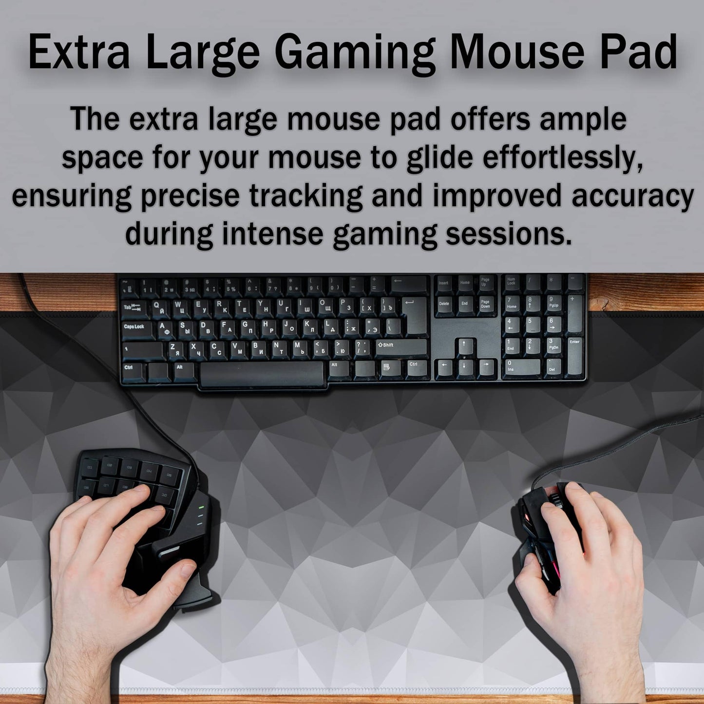 Samgula Computer Desk Mat XXL Mousepad Big Mouse Pad Gaming Desk Mats Office Pad Non-Slip Rubber