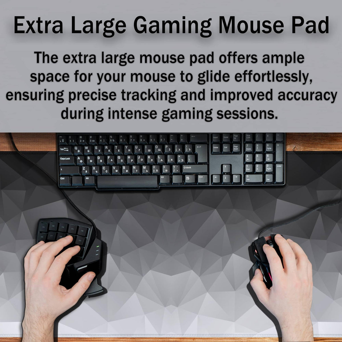 Samgula Computer Desk Mat XXL Mousepad Big Mouse Pad Gaming Desk Mats Office Pad Non-Slip Rubber