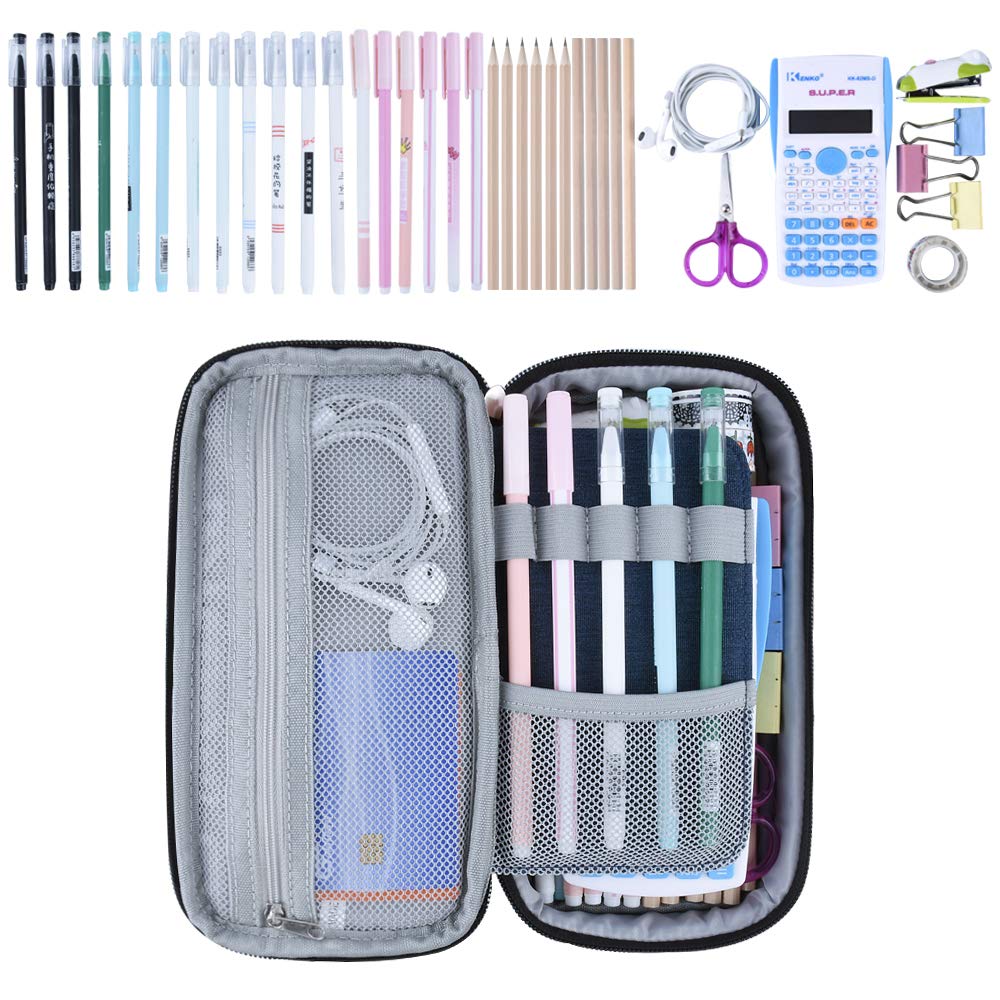 Chelory Big Capacity Pencil Case Large Pencil Bag Pouch Portable Pen Pencil Marker Cases Holder