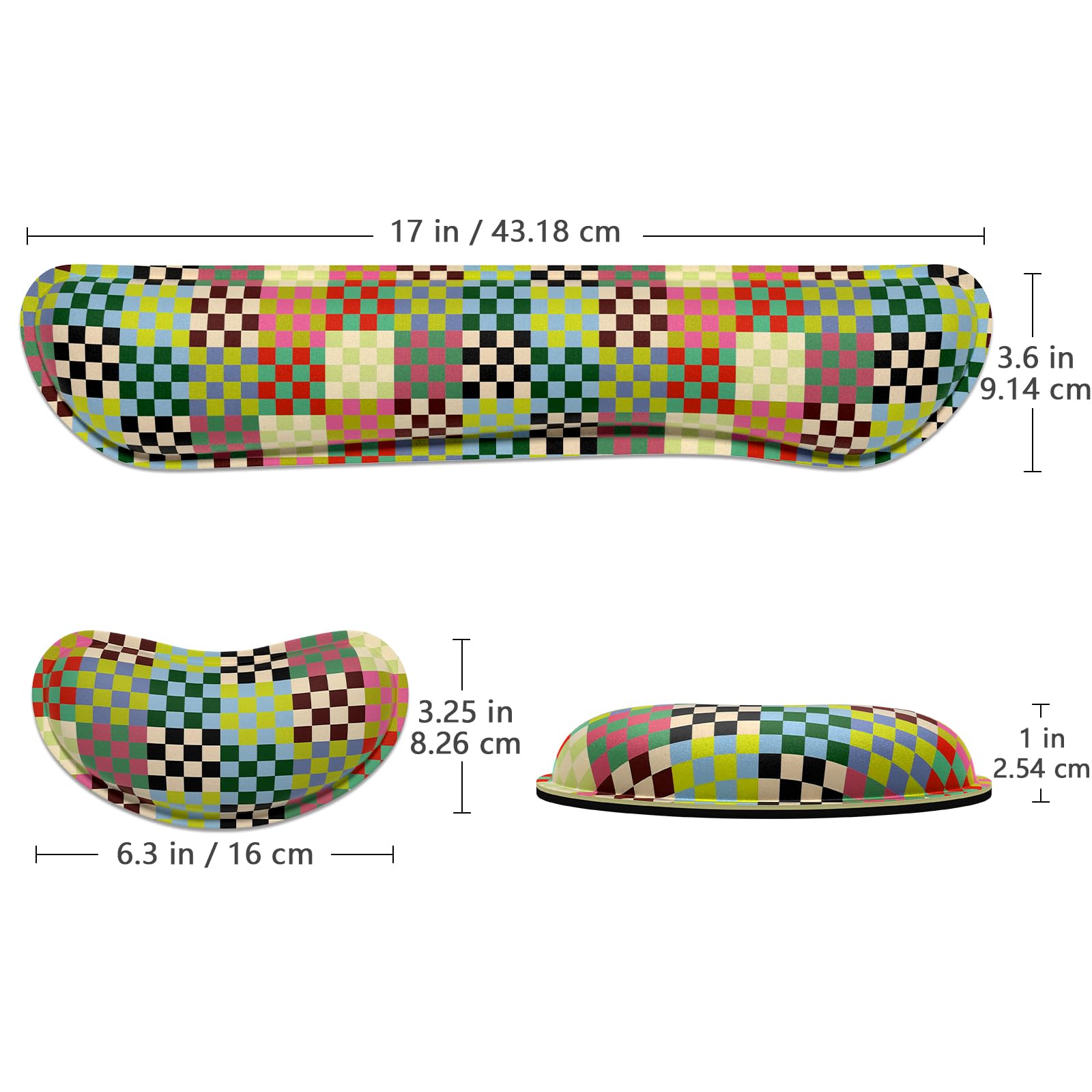Dapesuom Enlarge Keyboard Wrist Rest, Memory Foam Wrist Cushion for Support, Cute Typing Pain
