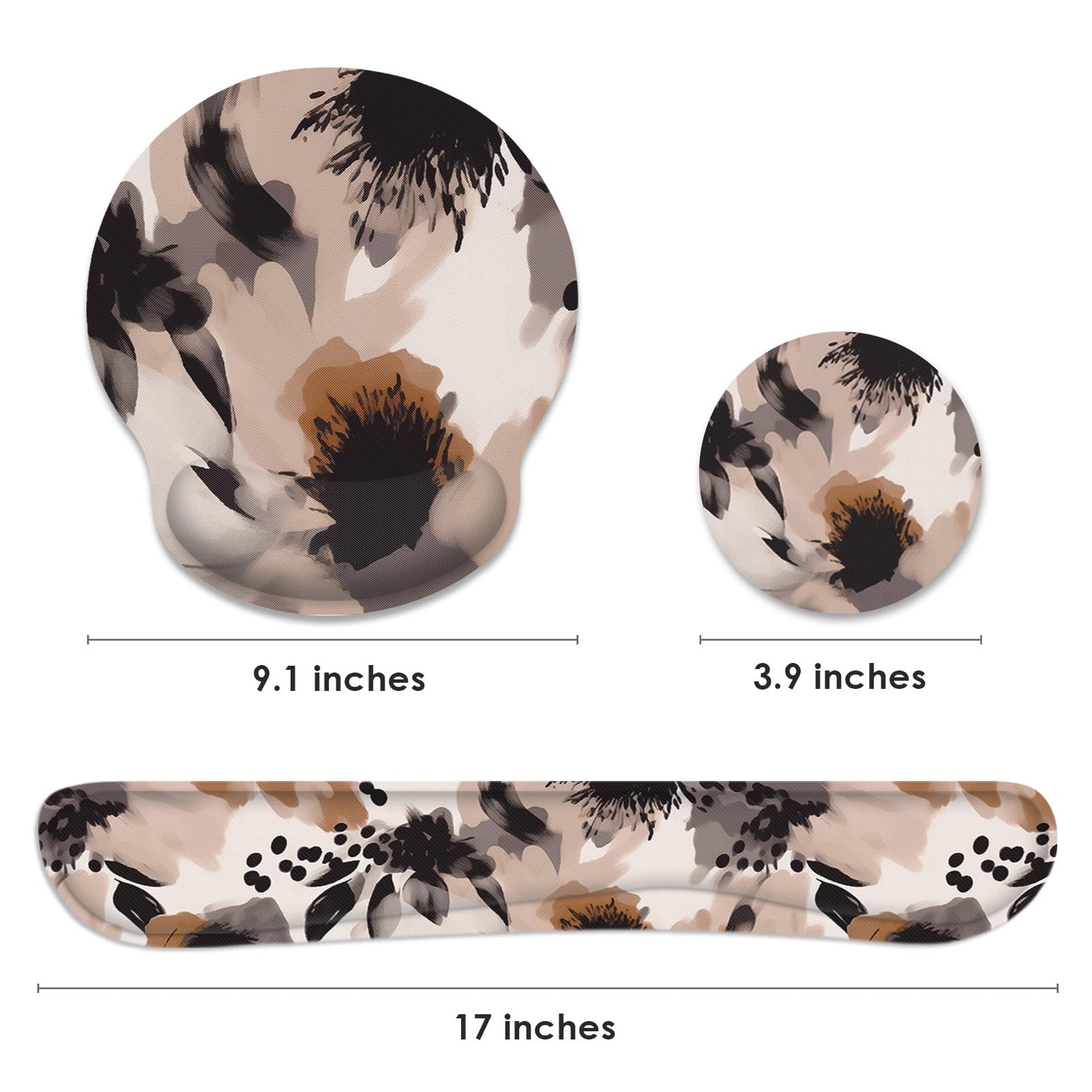 Britimes Ergonomic Mouse Pad Set with Wrist Rest, Boho Tribal
