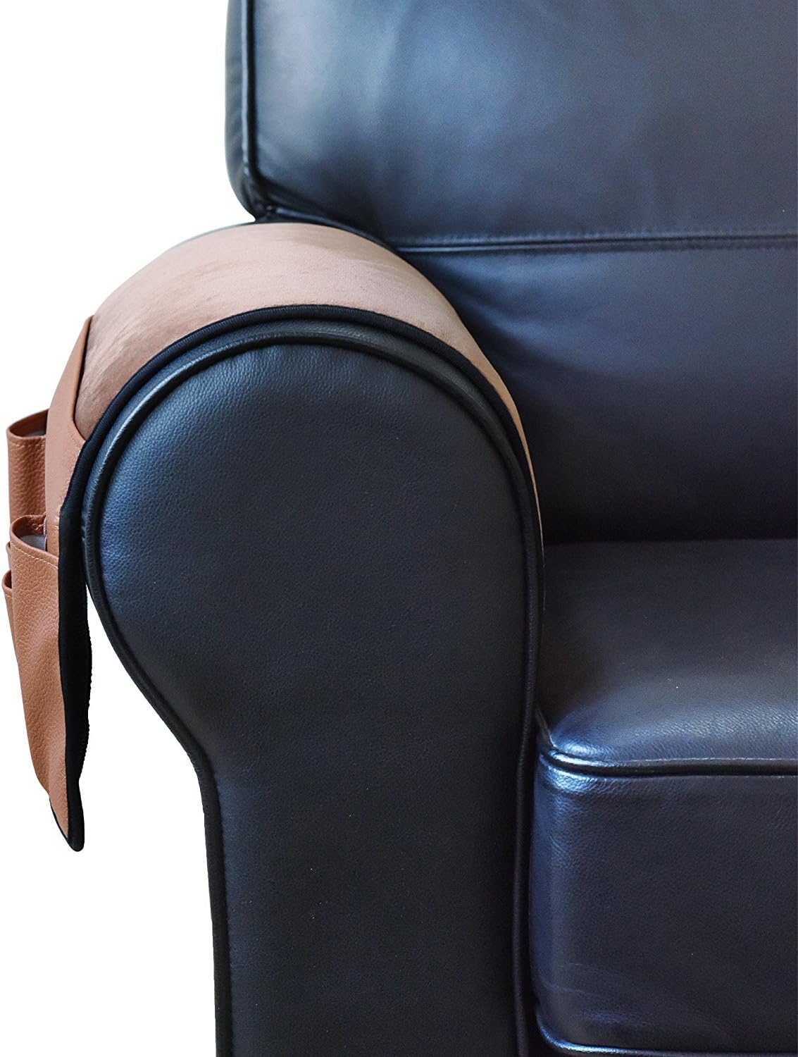 Wanty Velvet Sofa Couch Chair Armrest Soft Caddy Organizer Holder for Remote Control, Cell Phone