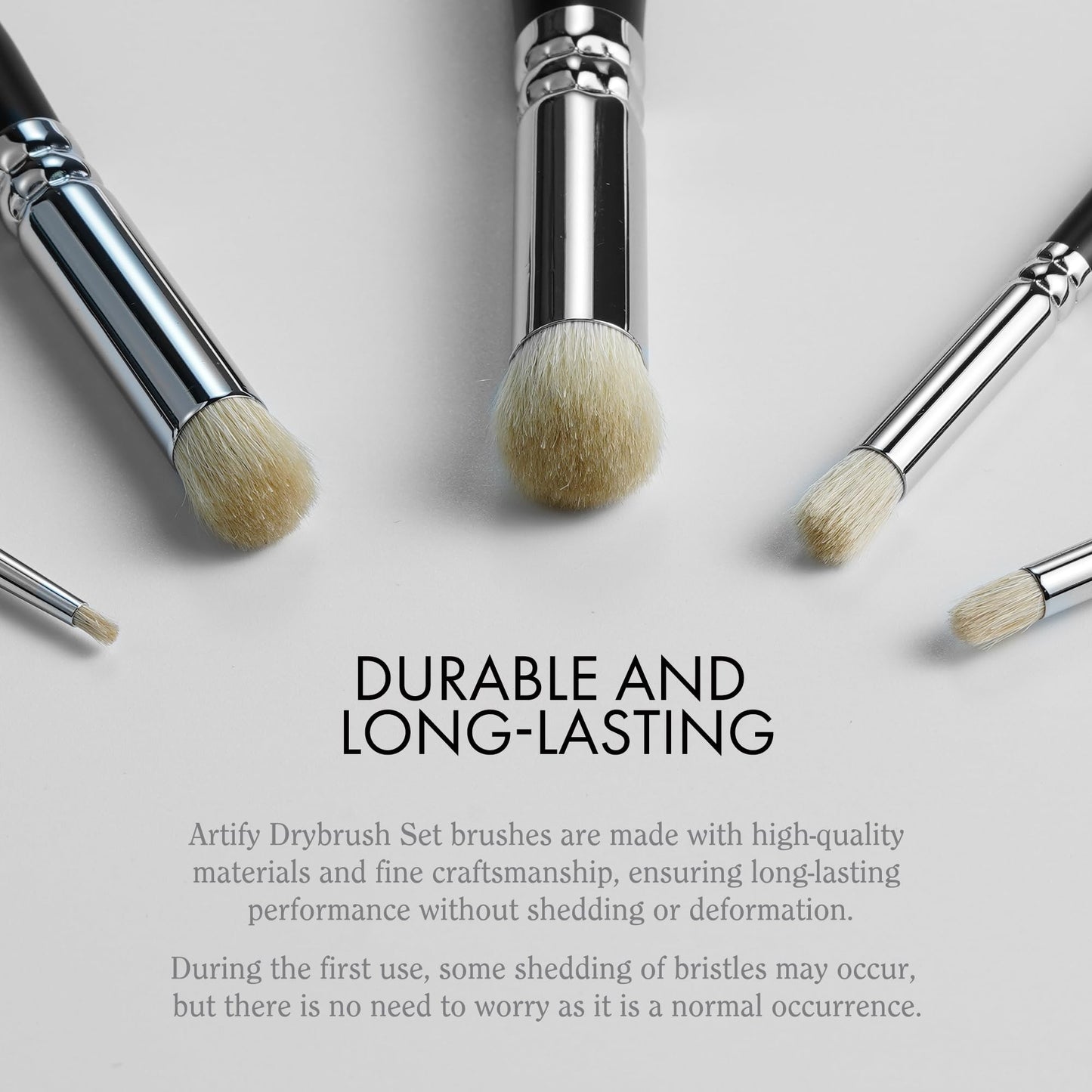 ARTIFY Drybrush Set with Dampening Pad and Brush Soap: 5 Sizes Professional-Grade Dry Brush for