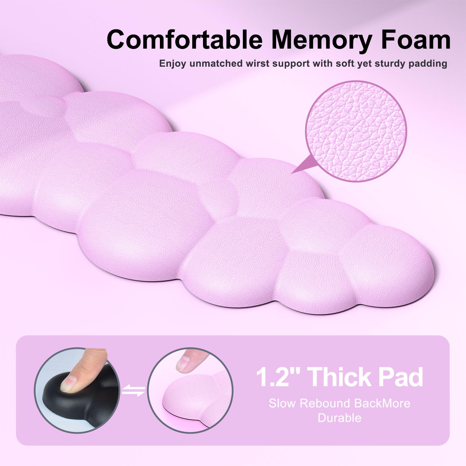 MOKURU Cloud Mouse Pad with Wrist Rest, Cloud Keyboard Wrist Rest, Mouse Pad Wrist Support