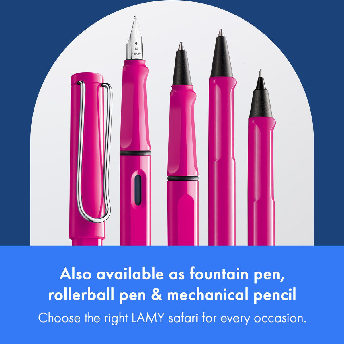 Lamy safari pink - Ballpoint Pen with ergonomic grip & line width M - for pleasant long writing