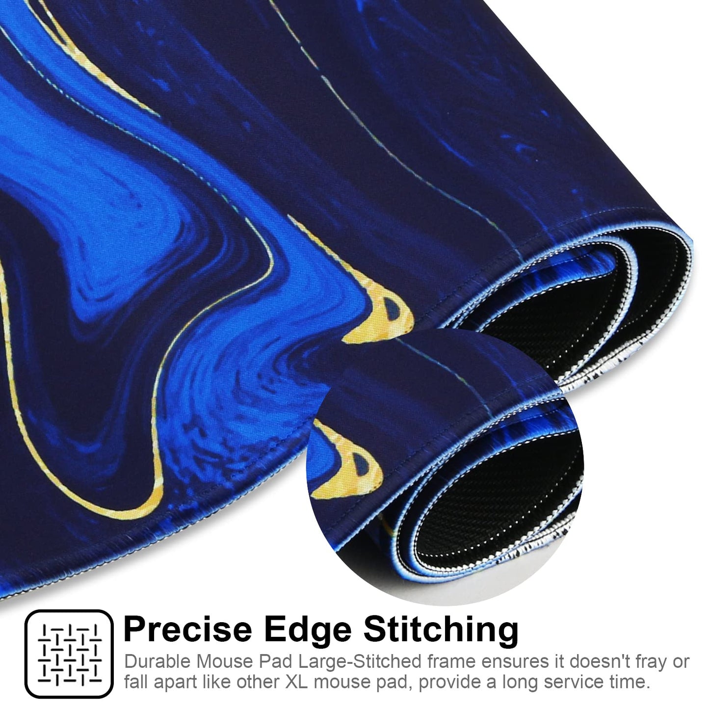 Jahosin Large Gaming Mouse Pad with Stitched Edges,[35.4x15.7In] Extended Mouse Pad with Non-Slip
