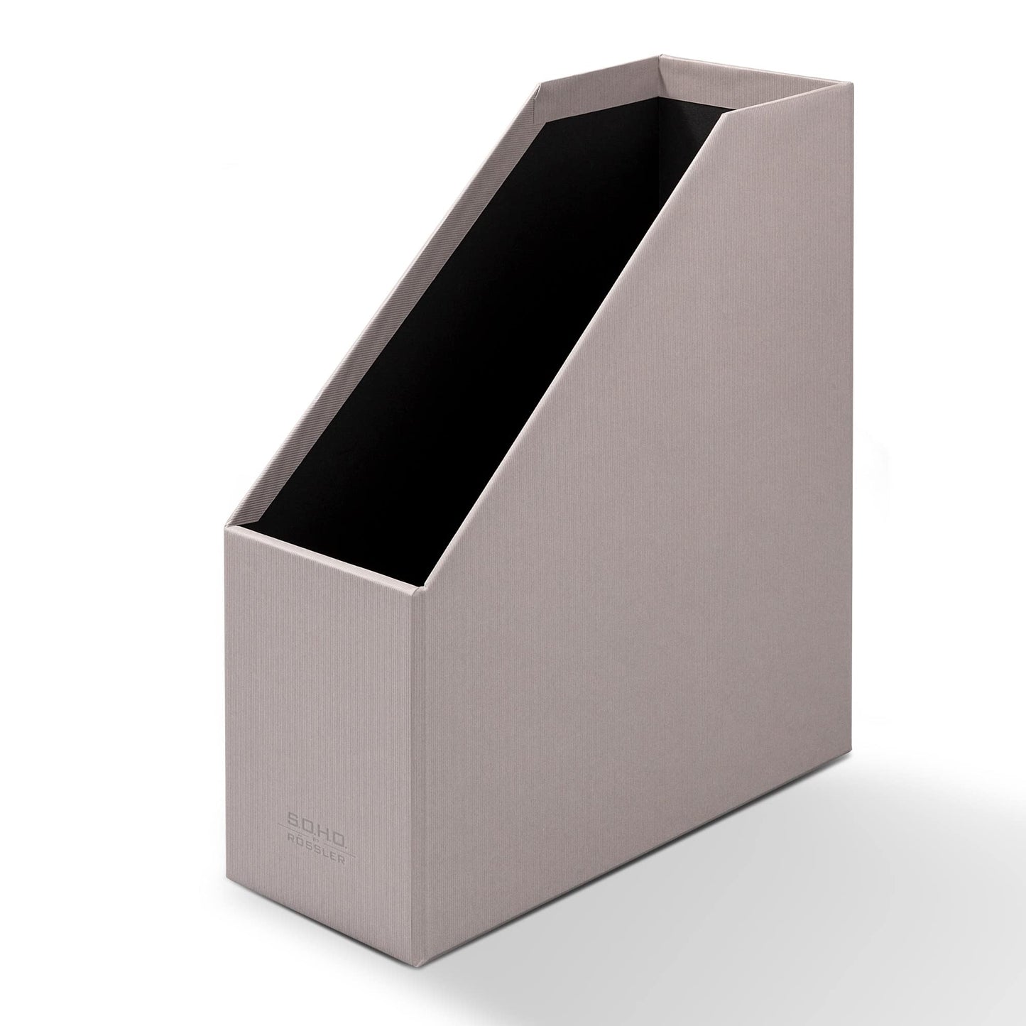 SOHO A4 115 mm Magazine Box with Handle and Index Holder - Taupe