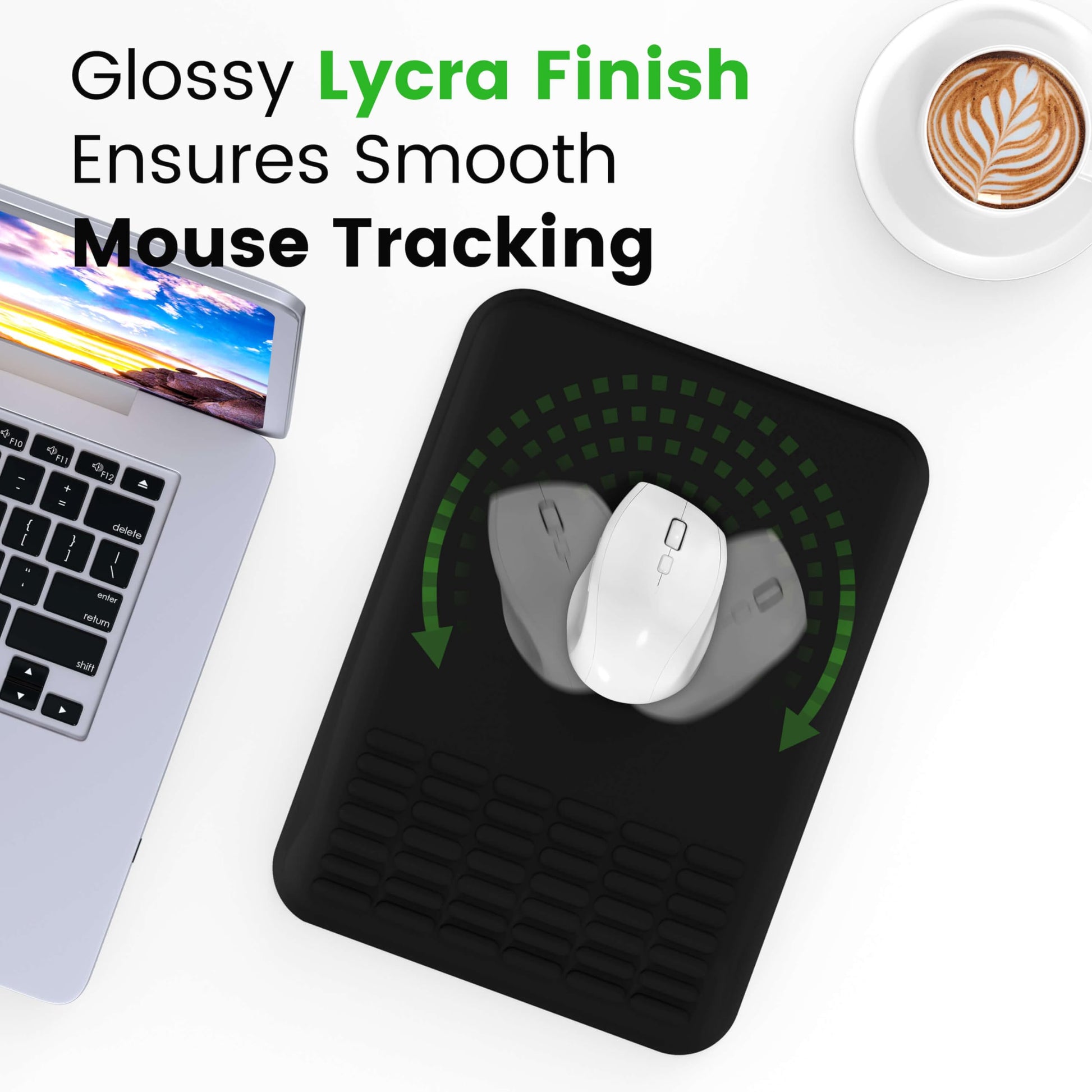 MEKASS Mouse Pad with Wrist Rest, Ergonomic Slope Mousepad for Carpal Tunnel Pain Relief, Memory