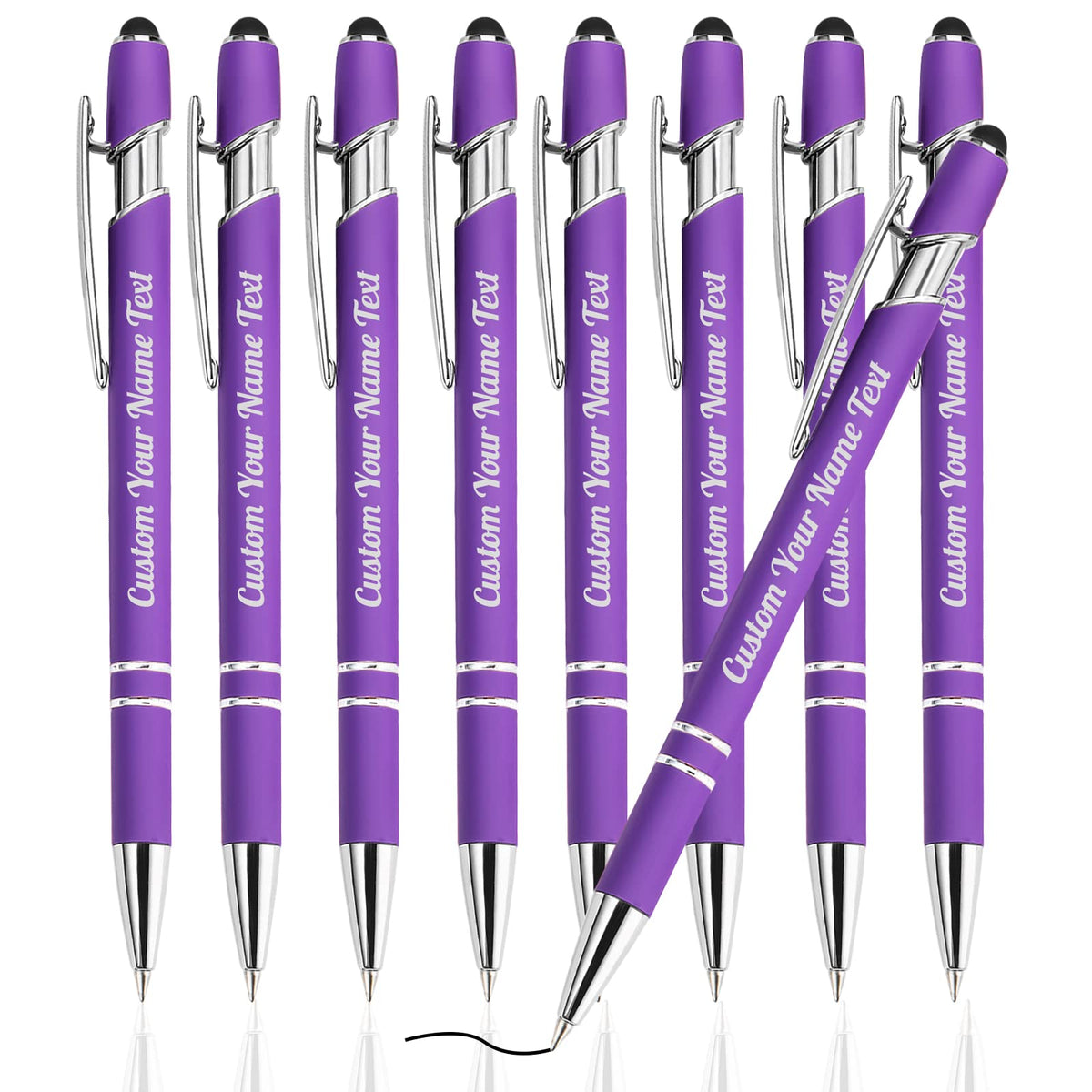 Westpearl Personalized Pen12pcs Bulk,Custom Ballpoint Pens with Engraved Business Name Message