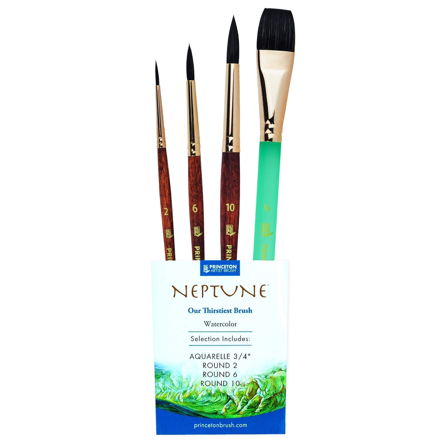 Princeton Neptune 4750 Series Watercolor Brush Set – Watercolor Brushes Professional Soft Synthetic