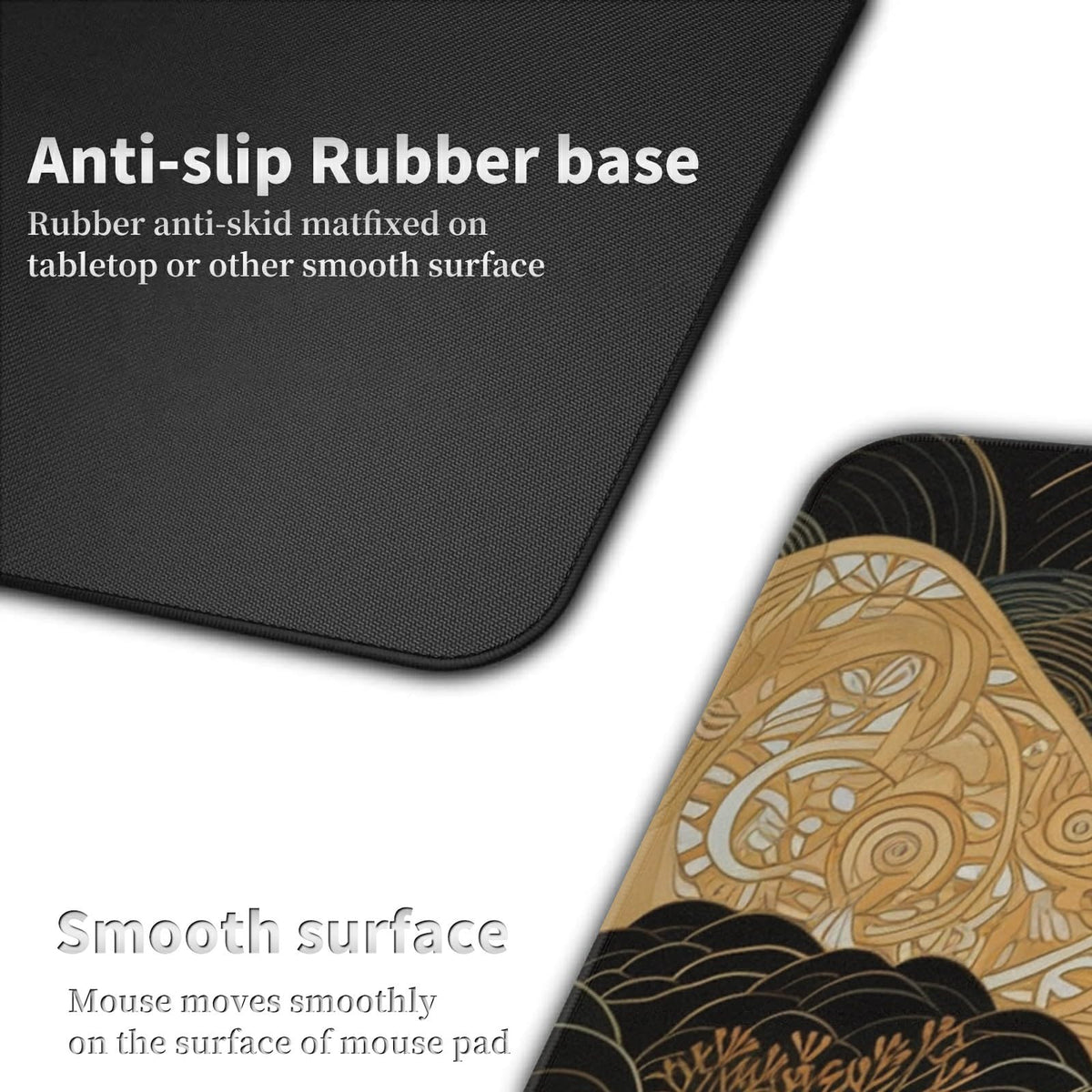 Large Gaming Mouse Pad Plus a Coasters + Cable Clips, Janapese Landscape Extended Mousepad (31.5 x