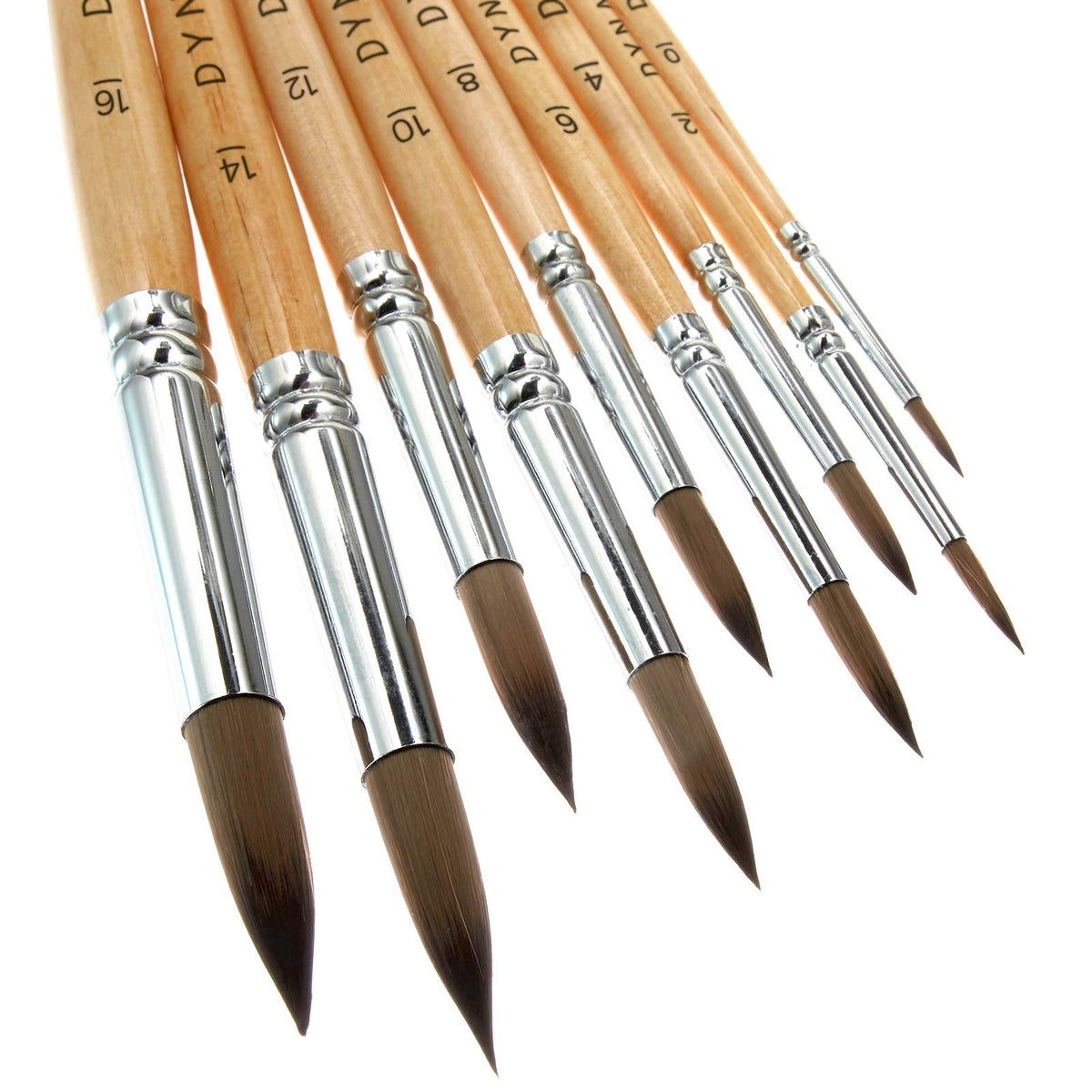 Dynamic Distraction Watercolor Brushes for Painting - Round Water Color Paint Brush Set of 9