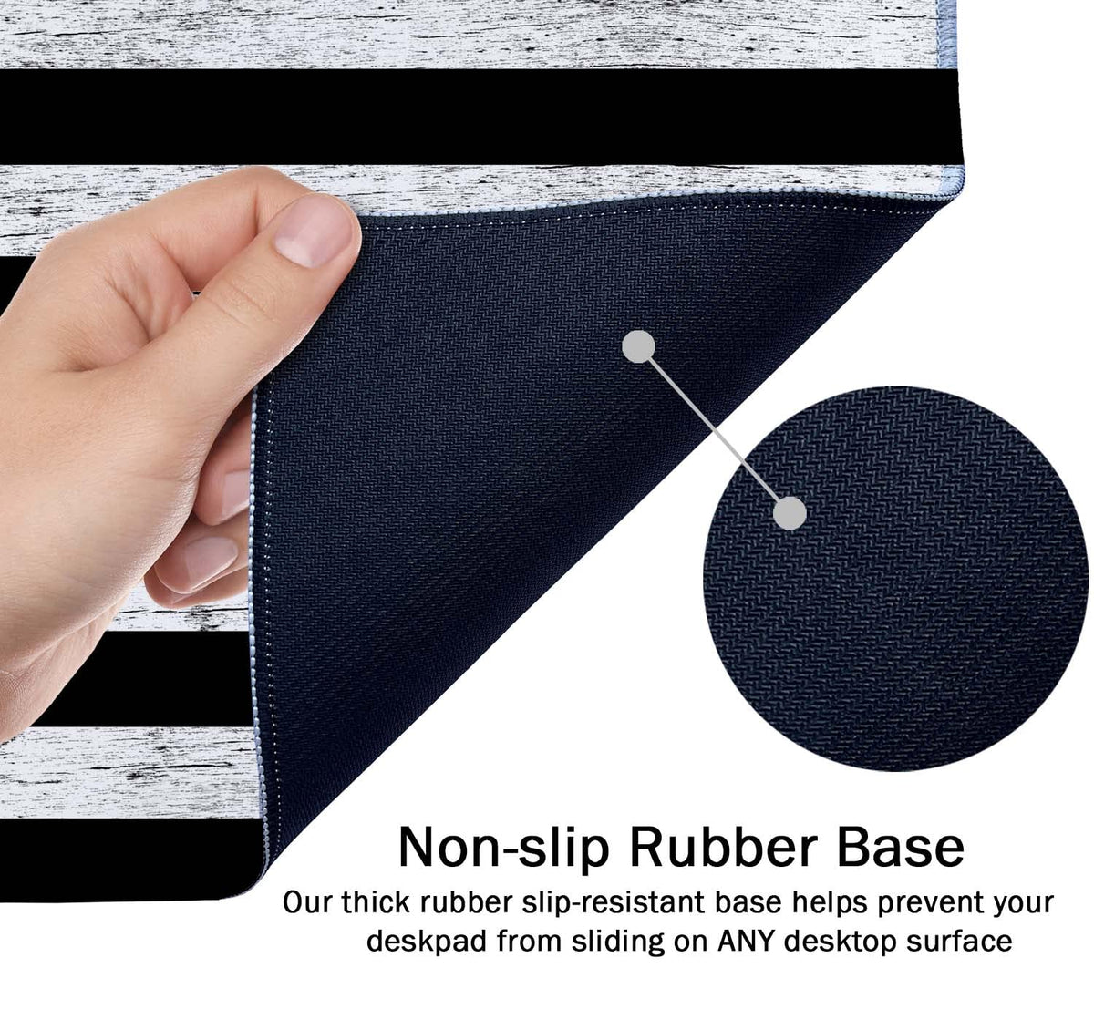 SSOIU Extended Gaming Mouse Pad (35.5x15.7 in), Large Stable Rubber Base Mousepad with Stitched