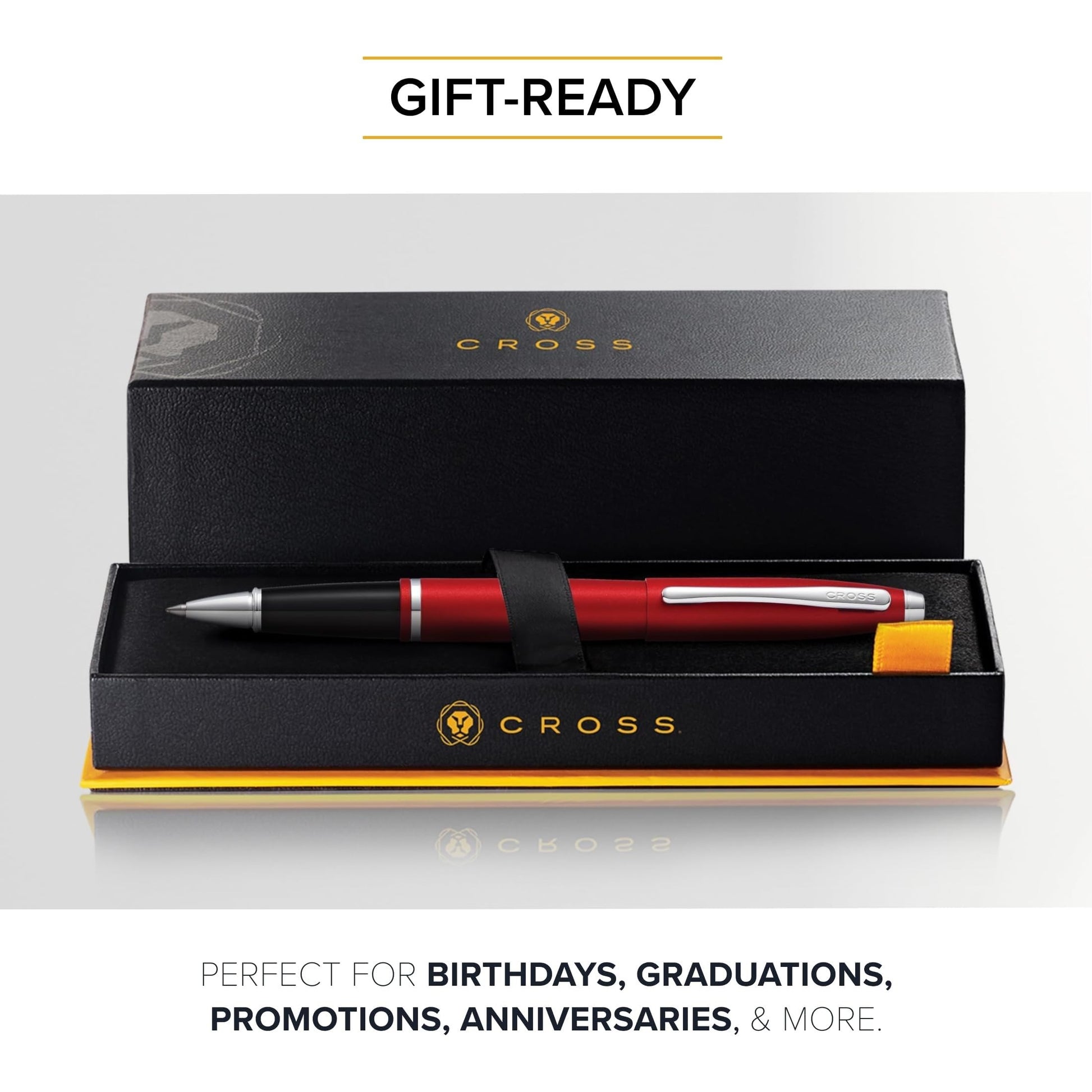 Cross Calais Rollerball Pen, Matte Metallic Crimson, Black Ink