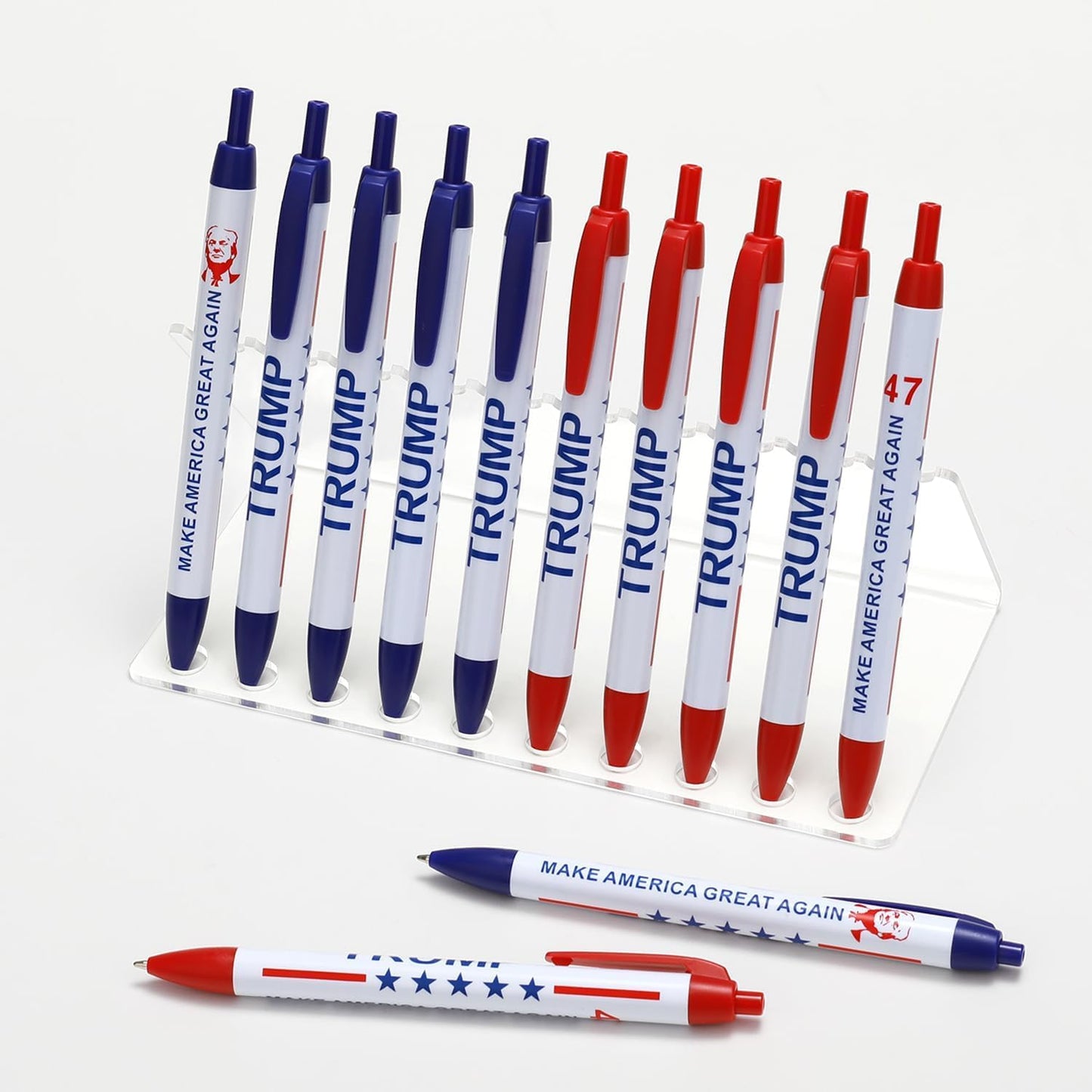 Trump Pens Bulk, 50 Pack Patriotic Ballpoint Pens Black Ink with “TRUMP” and “MAKE AMERICA GREAT
