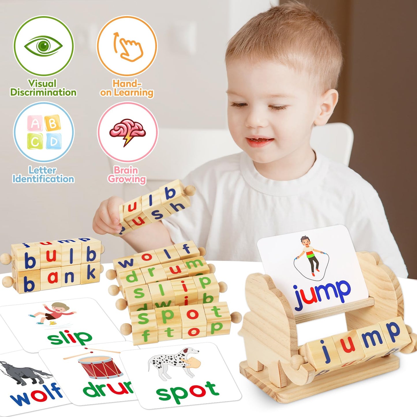 Montessori Educational Toy，Kid Learning Activity Gift for 3-6 Year(4 Block)