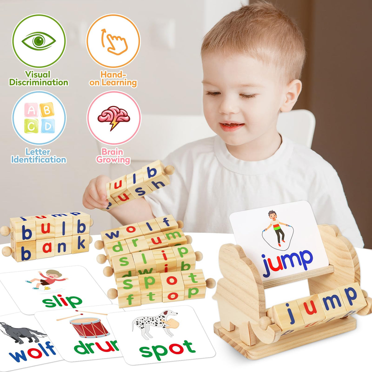 Montessori Educational Toy，Kid Learning Activity Gift for 3-6 Year(4 Block)