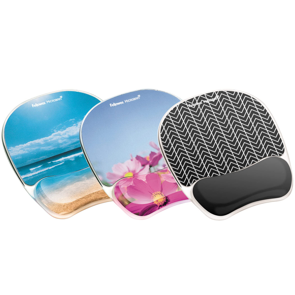Fellowes Photo Gel Mouse Pad Wrist Rest with MICROBAN - Sandy Beach (9179301)