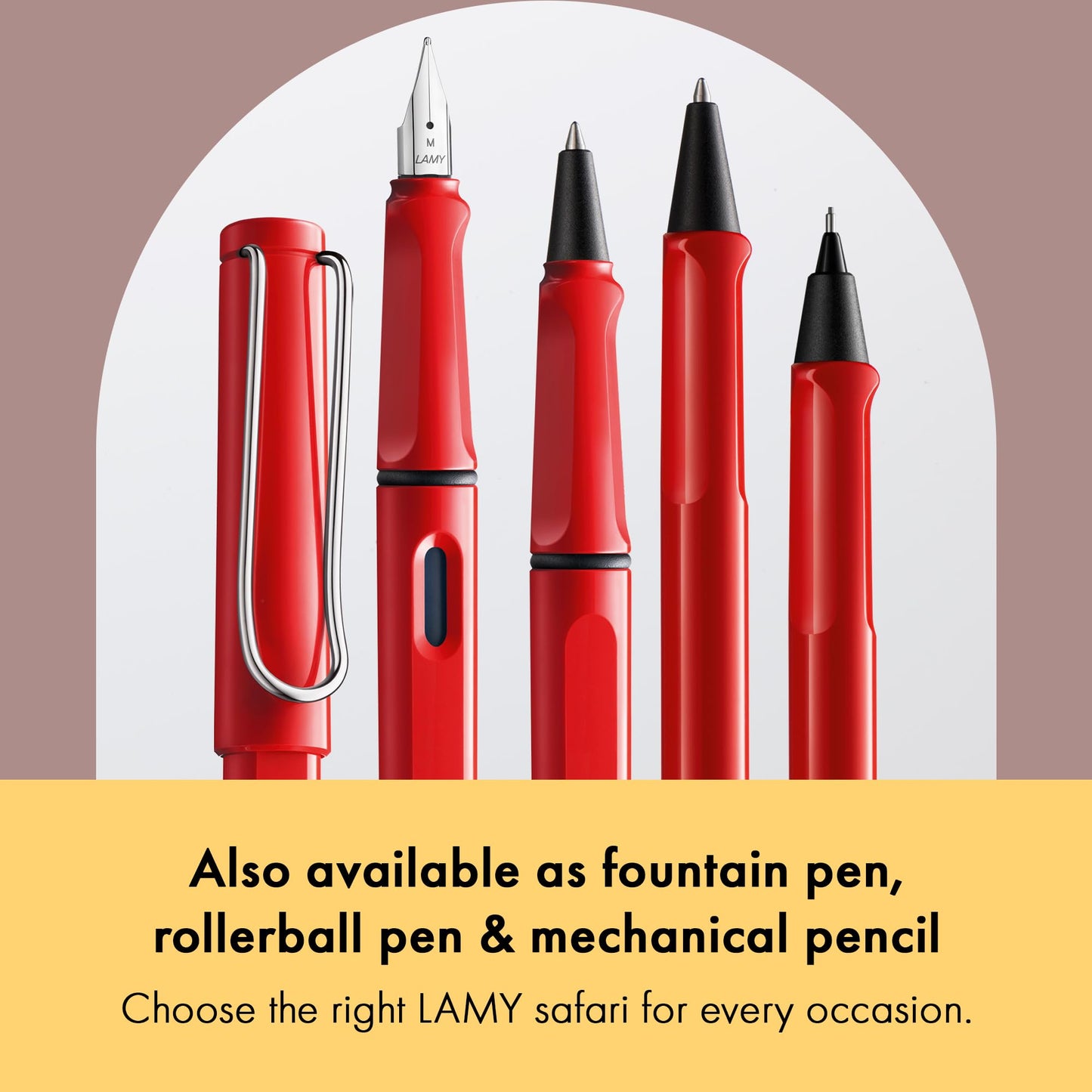 Lamy safari red - Ballpoint Pen with ergonomic grip & line width M - for pleasant long writing