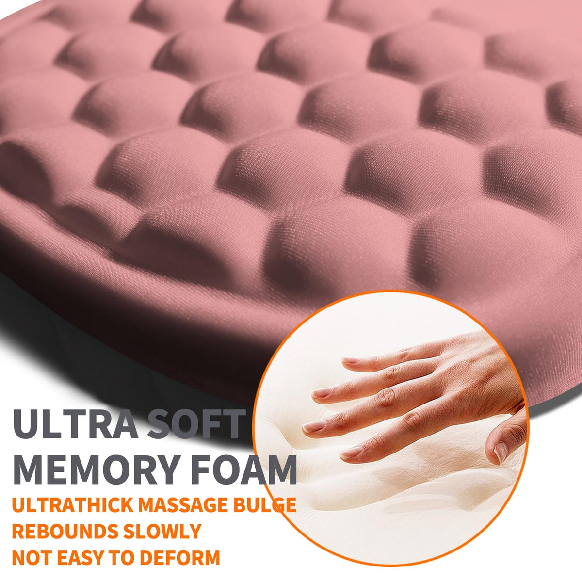 Armanza Ergonomic Joint Wrist Support Mouse Pad with Memory Foam Cushion Massage Bump, Carpal