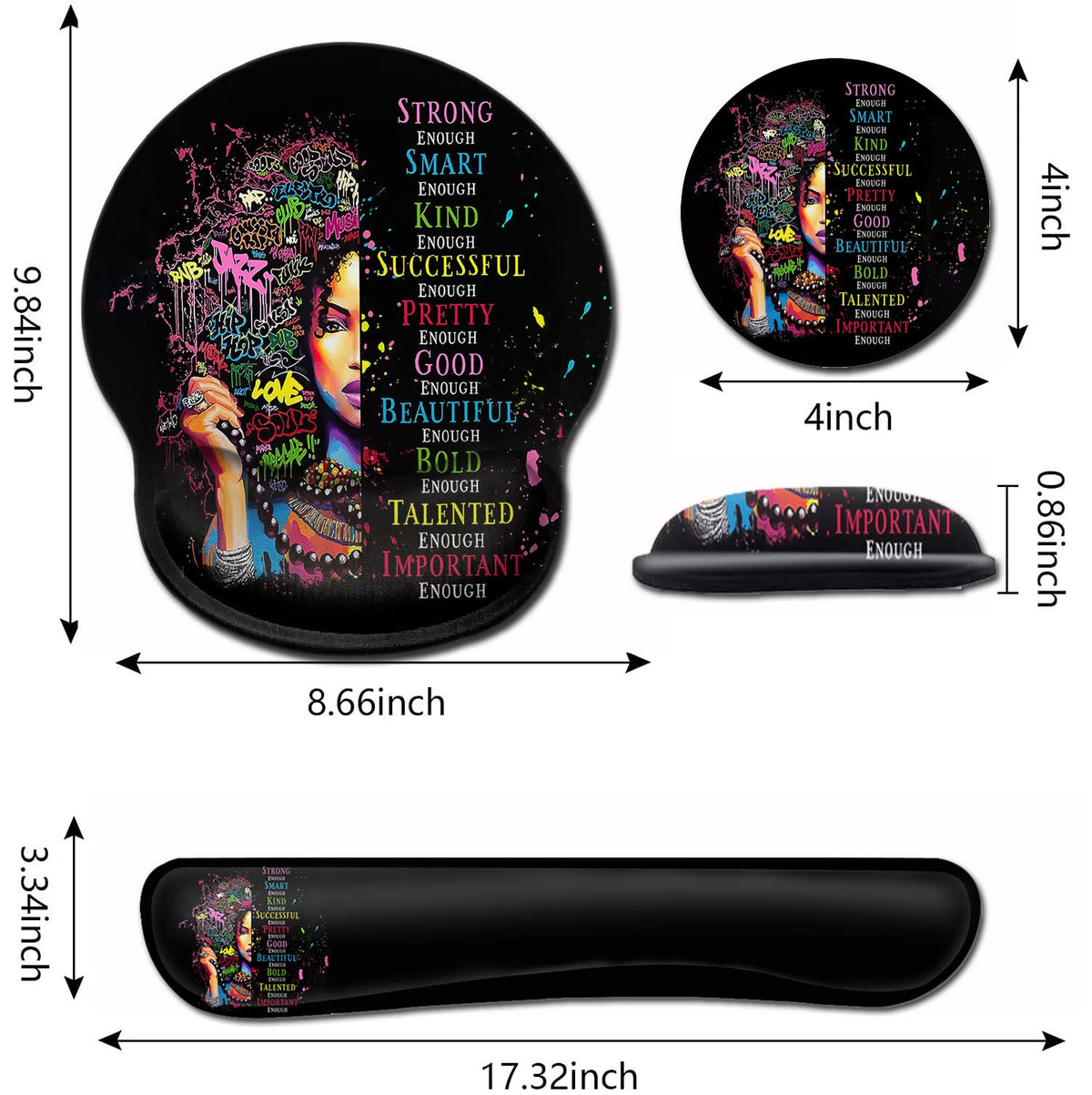 Ergonomic Mouse Pad with Wrist Support Gel, Comfortable Wireless Mouse pad, Pain Relief Mousepad