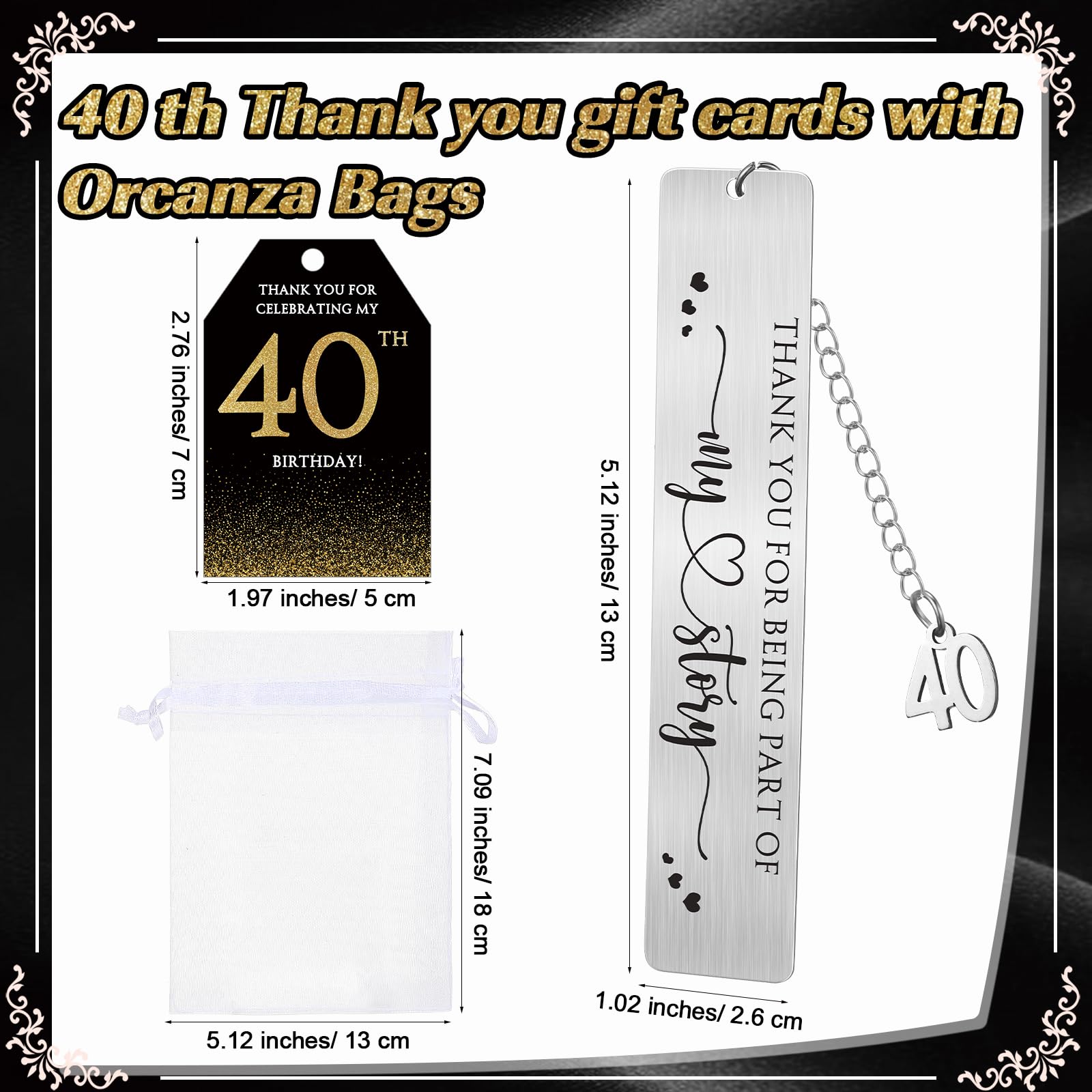 Sinload 25 Sets Birthday Favors for Guests 25 Thanks for Coming Ballpoint Pens 25 Metal Bookmarks