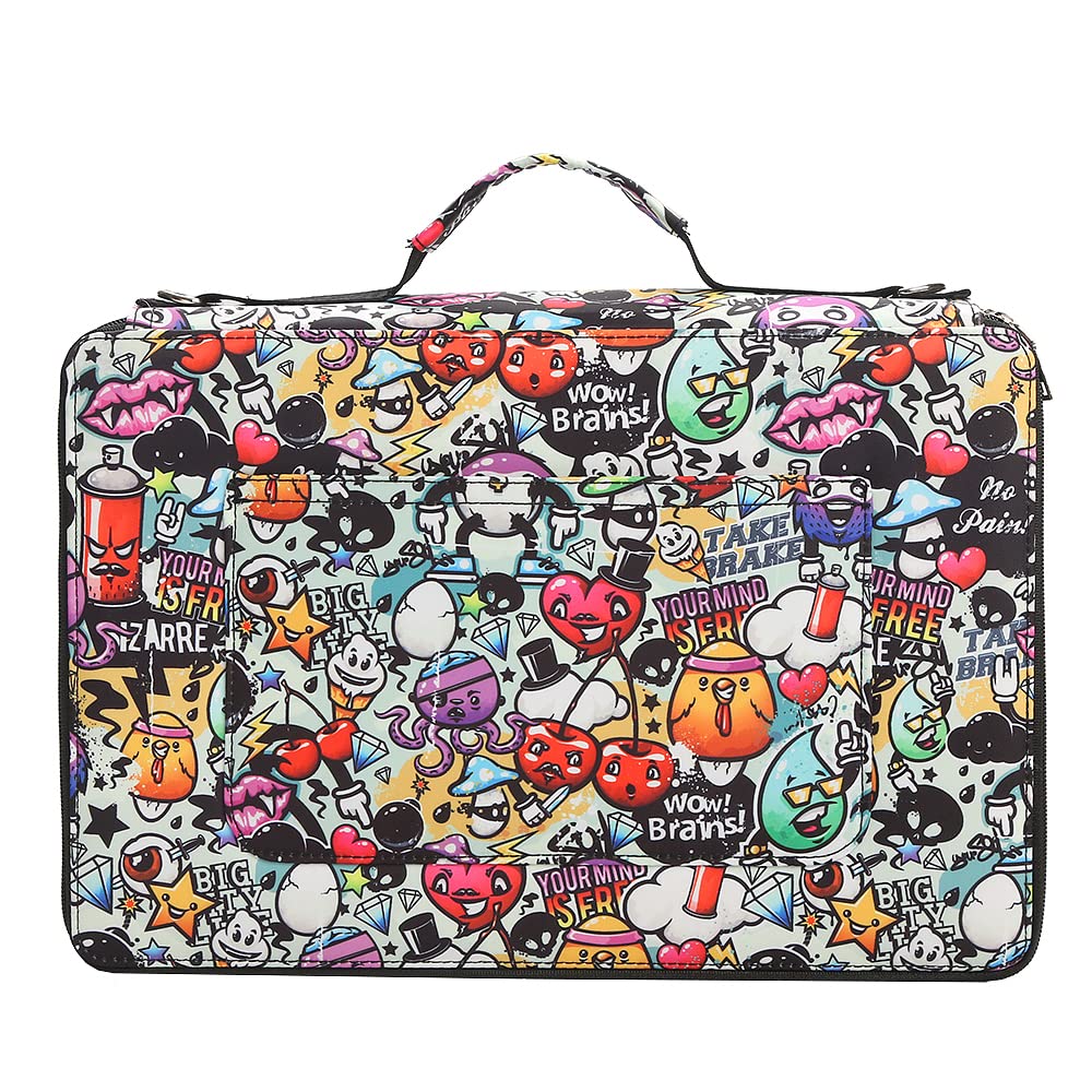 Lbxgap 384 Slots Pencil Case, 4-Layer Organizer with Shoulder Strap
