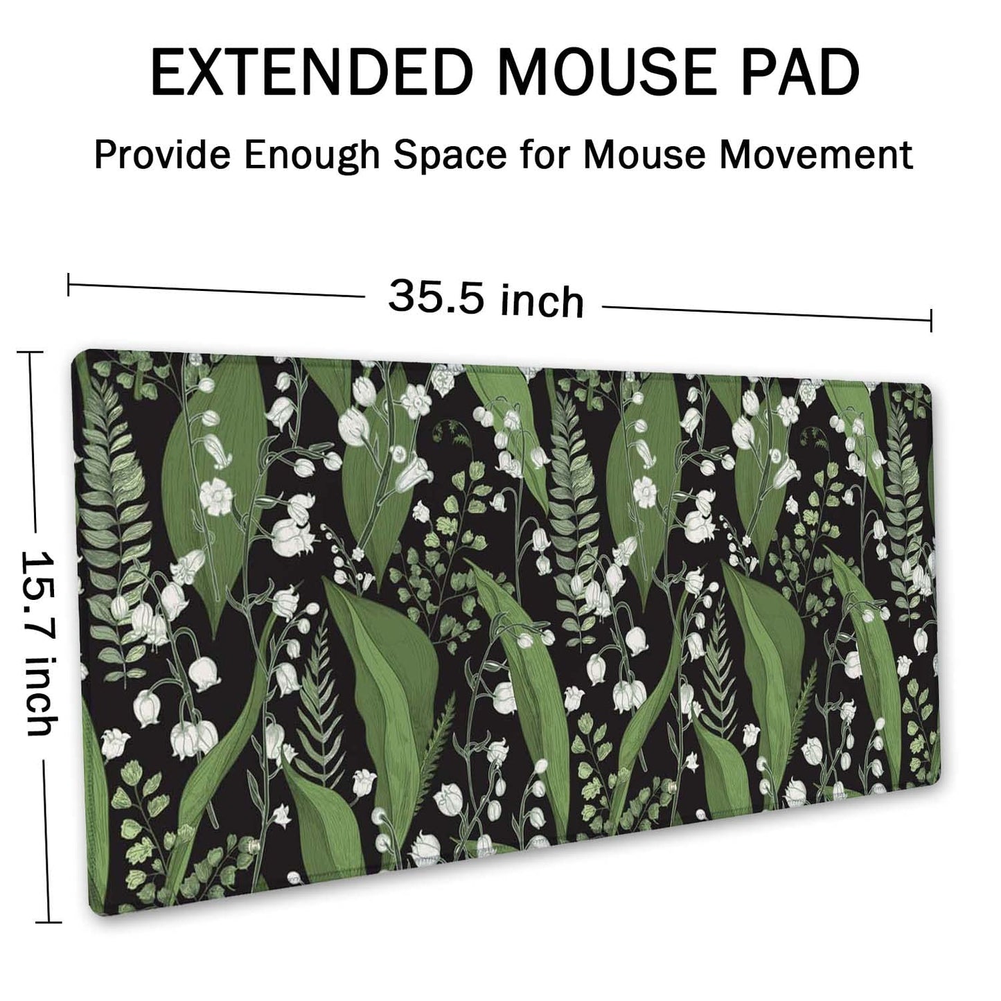 SSOIU Desk Mat, Extended Gaming Mouse Pad 35.5x15.7 in, Large Non-Slip Rubber Base Mousepad with