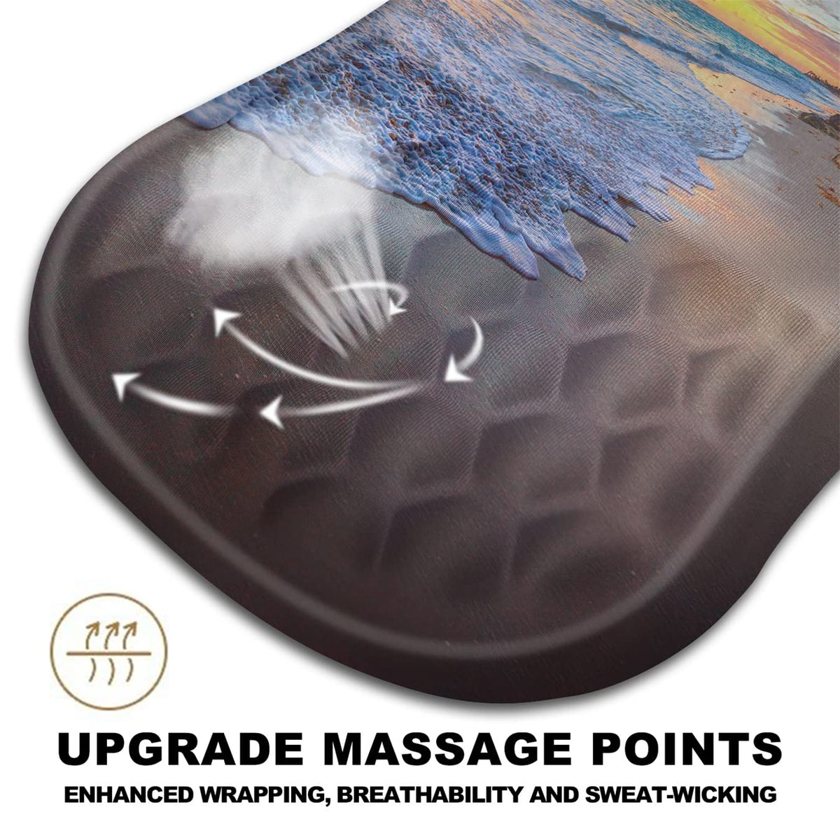 KUOSGM Mouse Pad Wrist Support, Ergonomic Mouse Pad with Massage Dot, Comfortable Computer Mouse