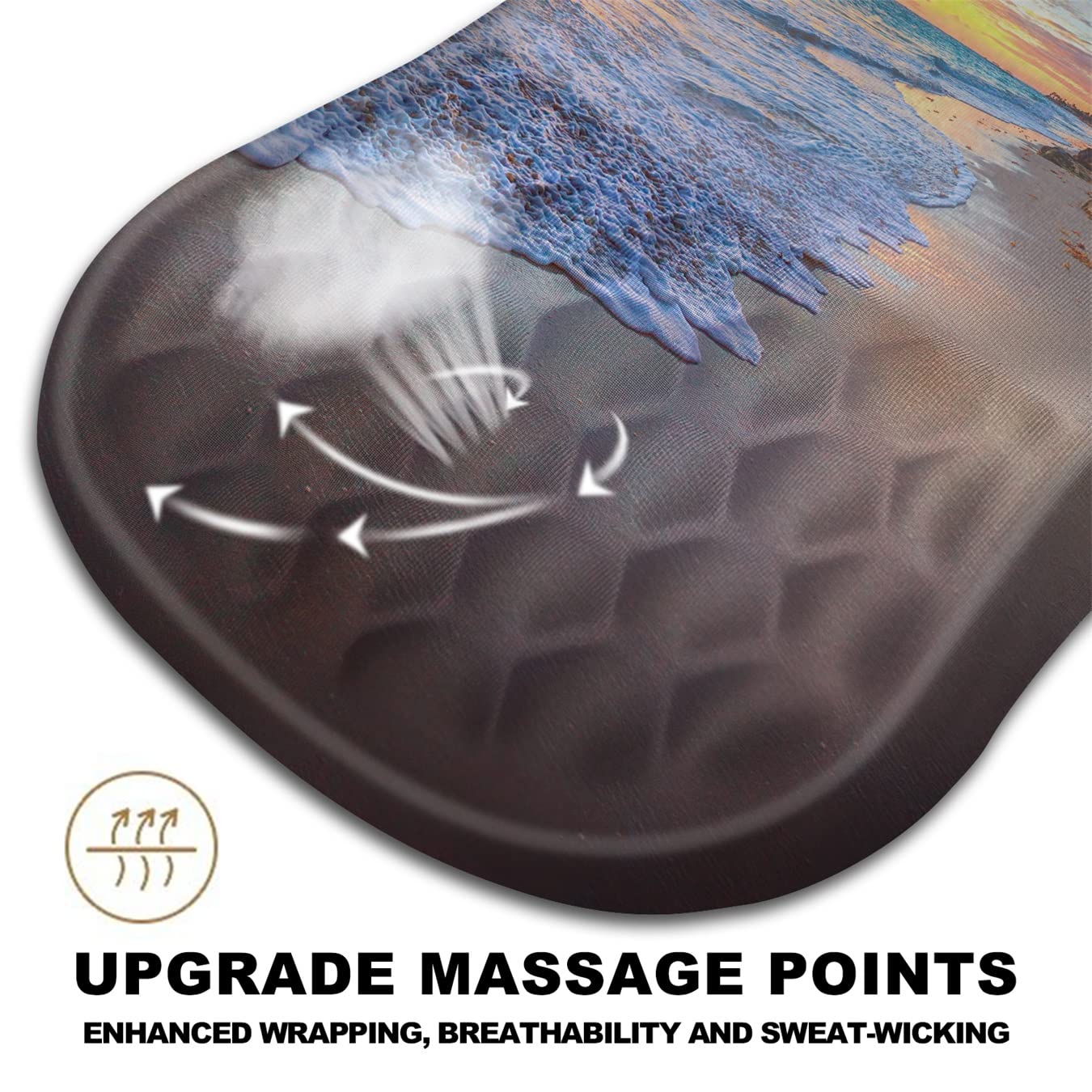 KUOSGM Mouse Pad Wrist Support, Ergonomic Mouse Pad with Massage Dot, Comfortable Computer Mouse