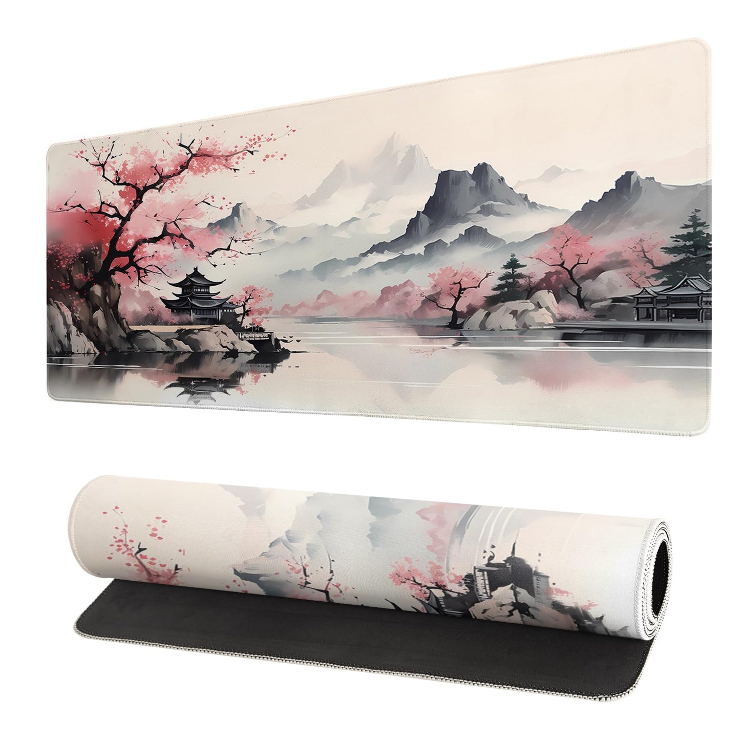 Gaming Mouse Pad Desk Pad,Extended Big Mouse Pad,31.5x11.8 Inch Long Computer Keyboard Mouse Mat