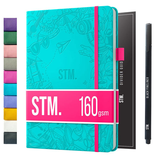 Bullet Dotted Journal Dot Grid Notebook | A5 Daily Journaling Notebooks for Personal Writing, Work