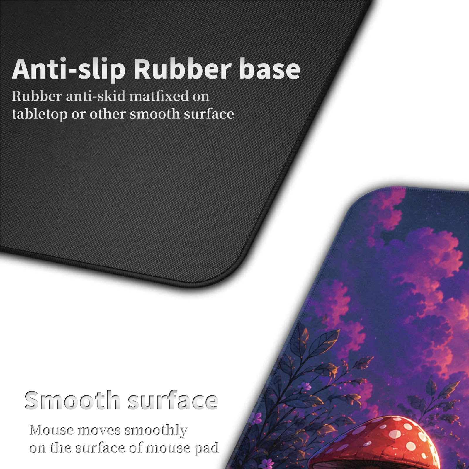 Cosmic Cowboy Frog Large Mouse Pad, 31.5 x 11.8 in Extended Desk Mat